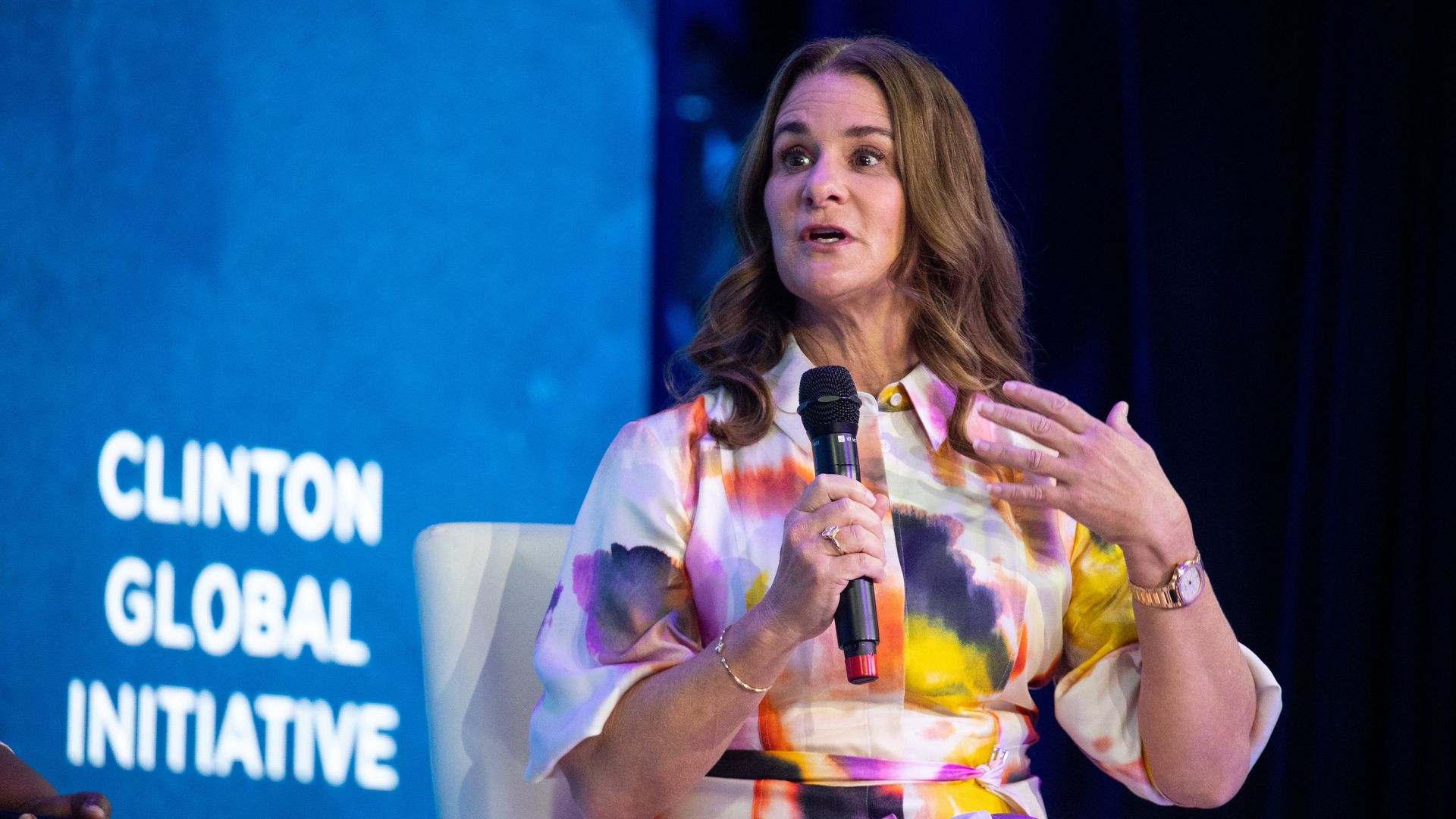 Melinda Gates speaking in New York in September 2022.