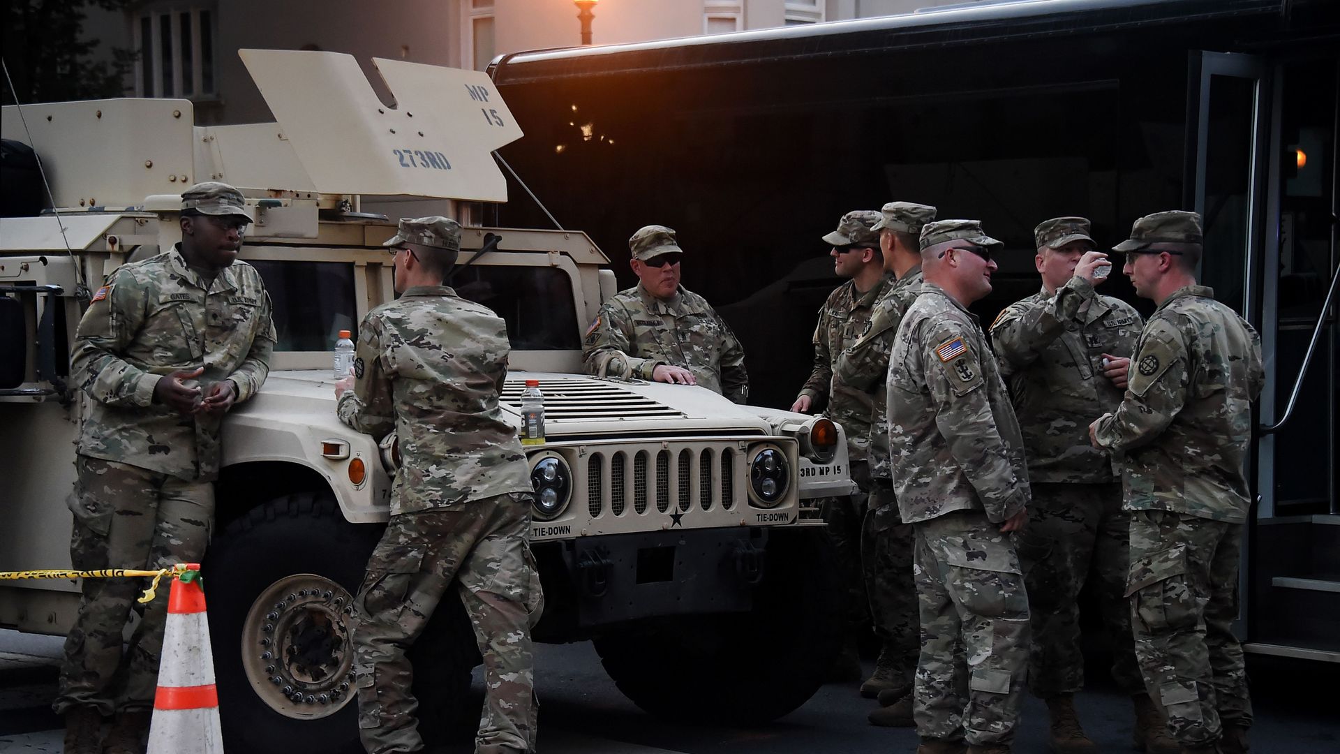 Members of the U.S. National Guard in D.C. on June 7.