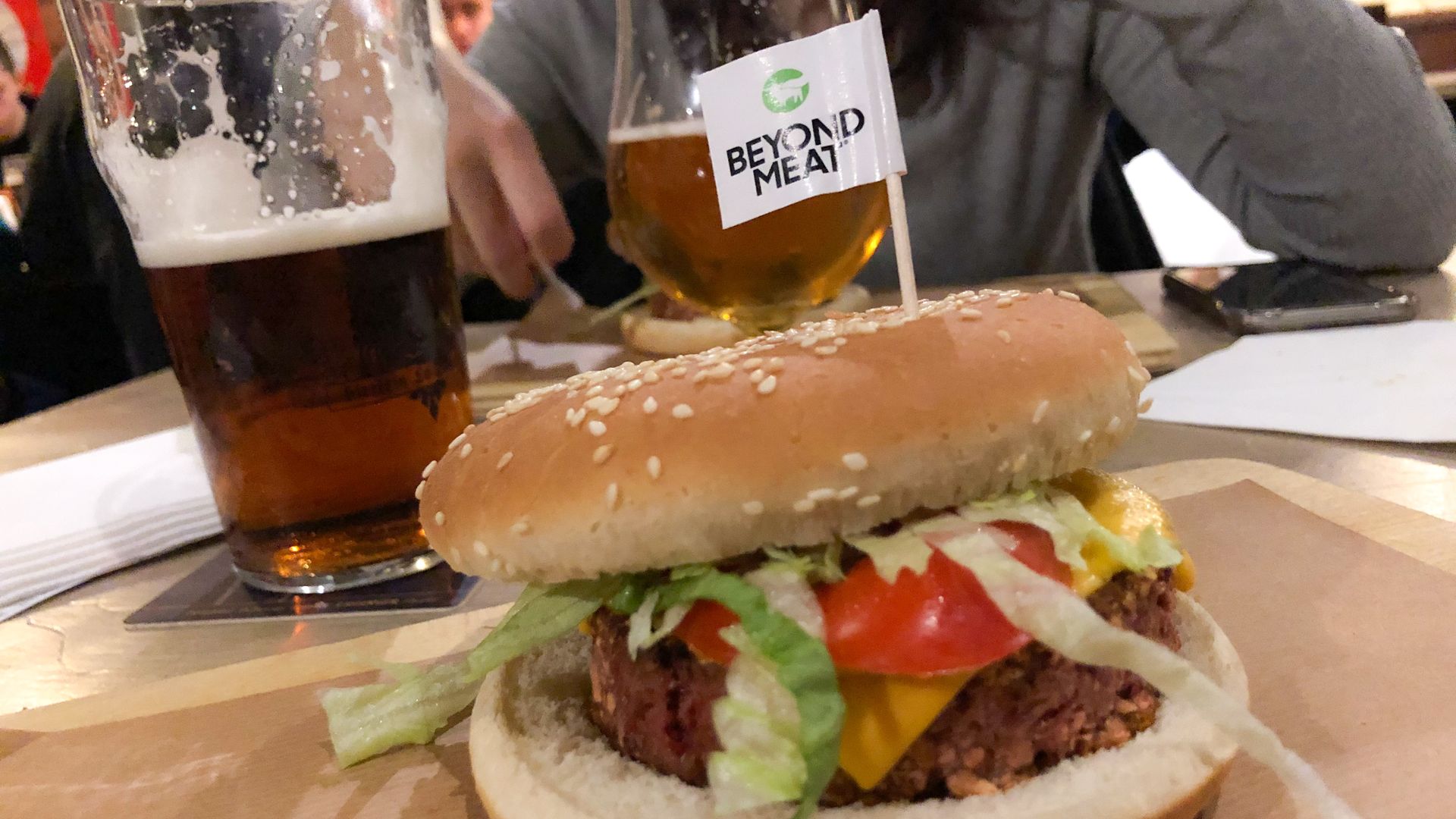 A Beyond Meat burger.