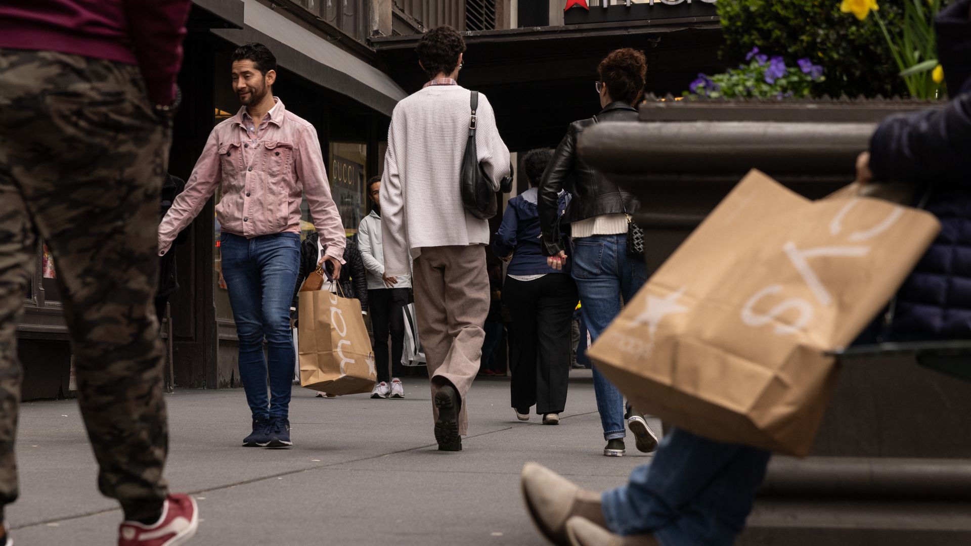 shoppers seen in herald square nyc
