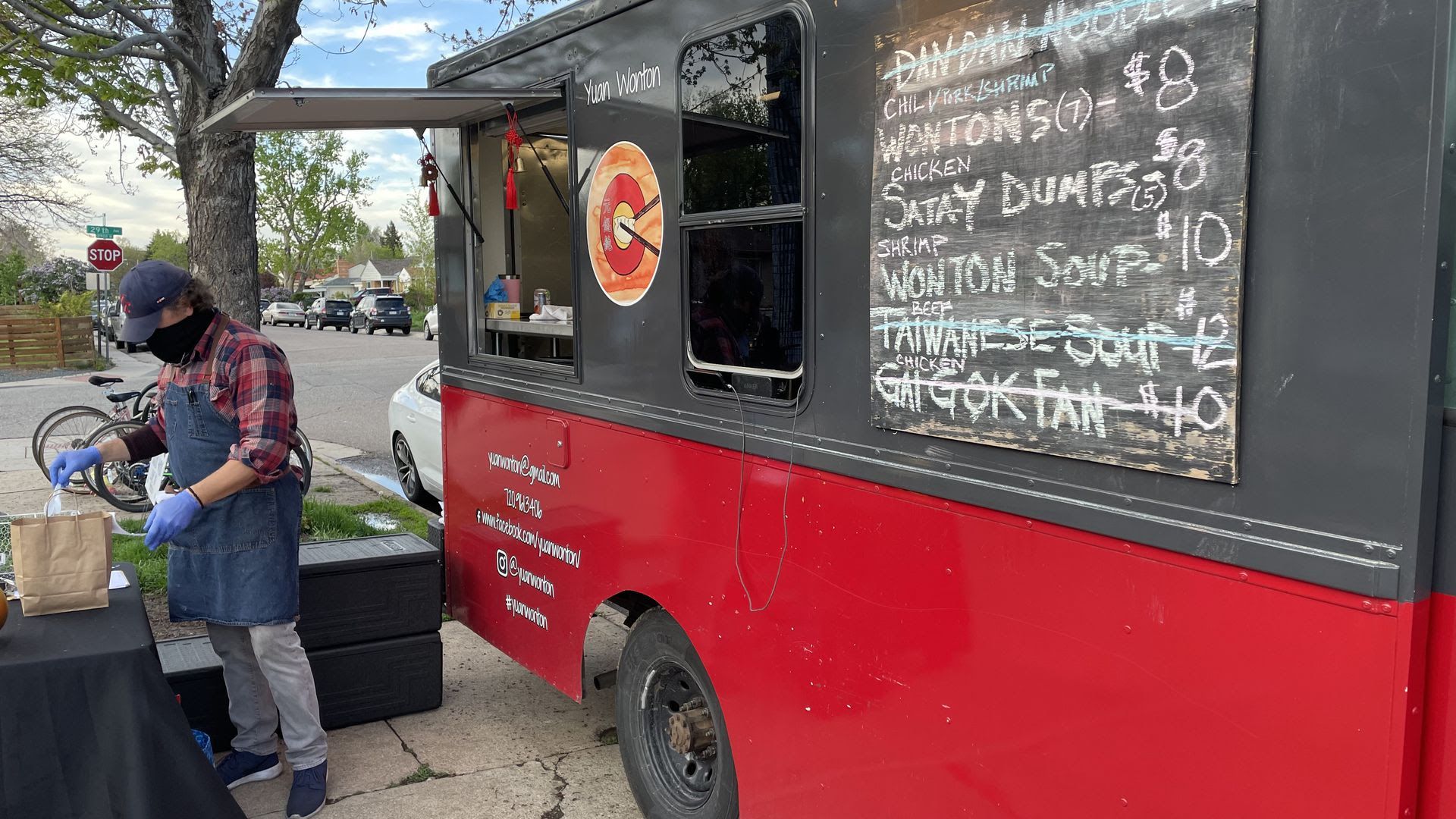 The Yuan Wonton food truck in Denver. Photo: John Frank/Axios