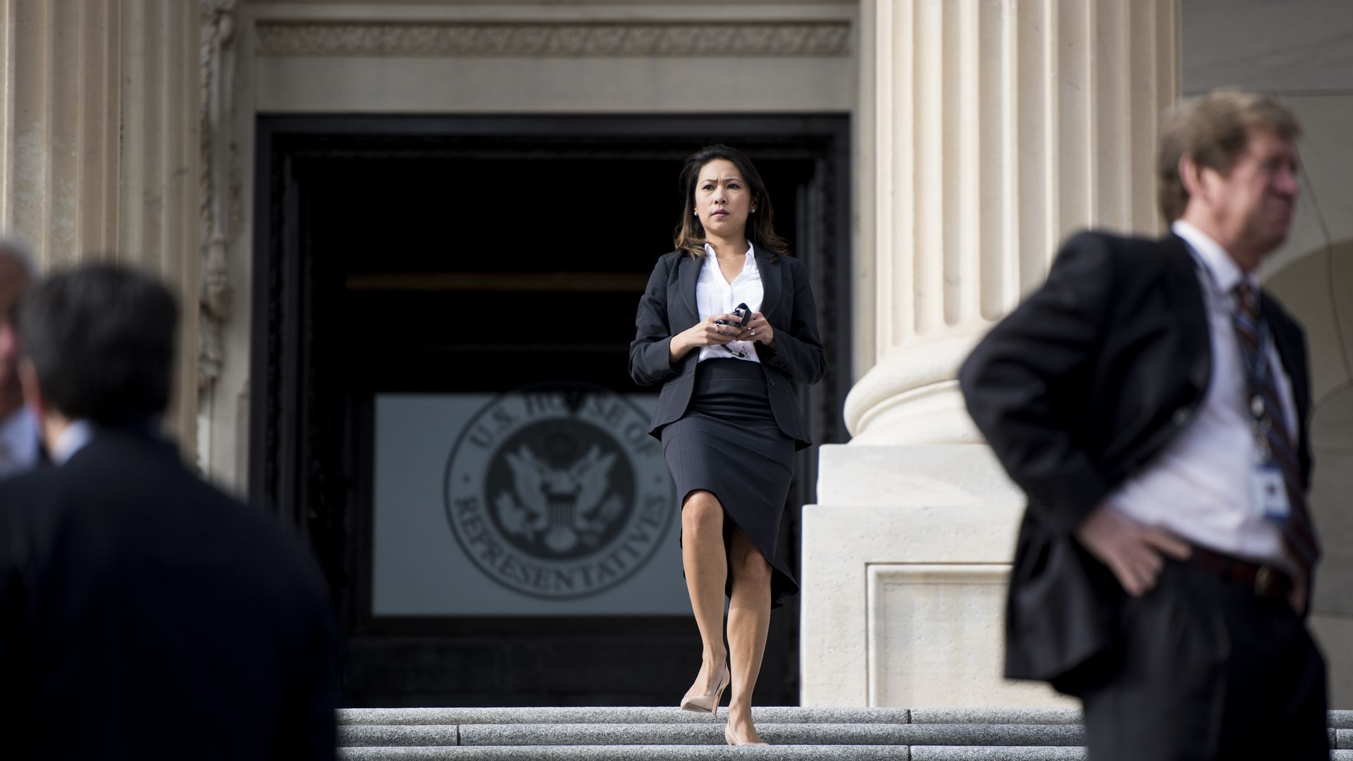 Rep. Stephanie Murphy of Florida is seen exiting the U.S. House of Representatives.