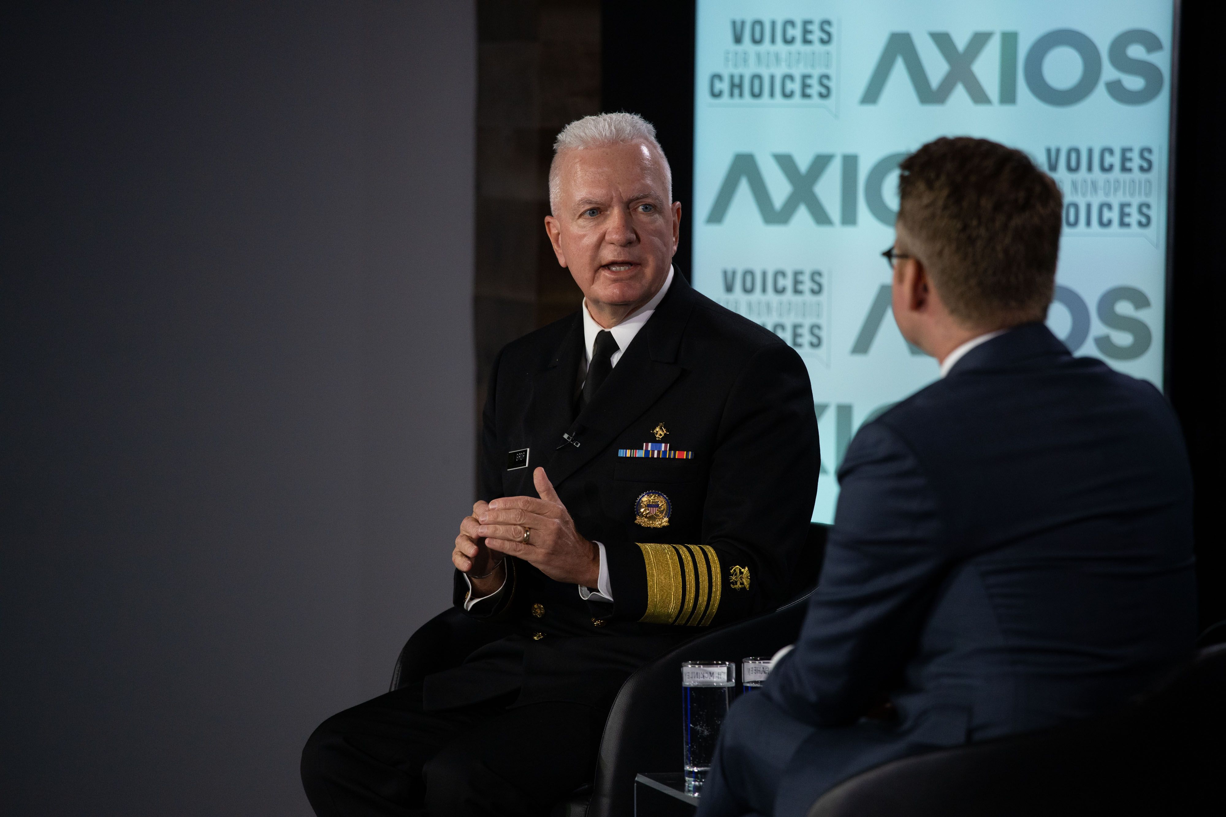 Admiral Brett Giroir, Health and Senior Adviser on Opioid Policy at the U.S. Department of Health and Human Services on stage Thursday morning.