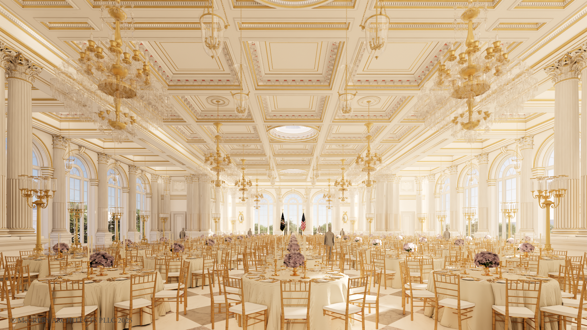 White House ballroom mockup
