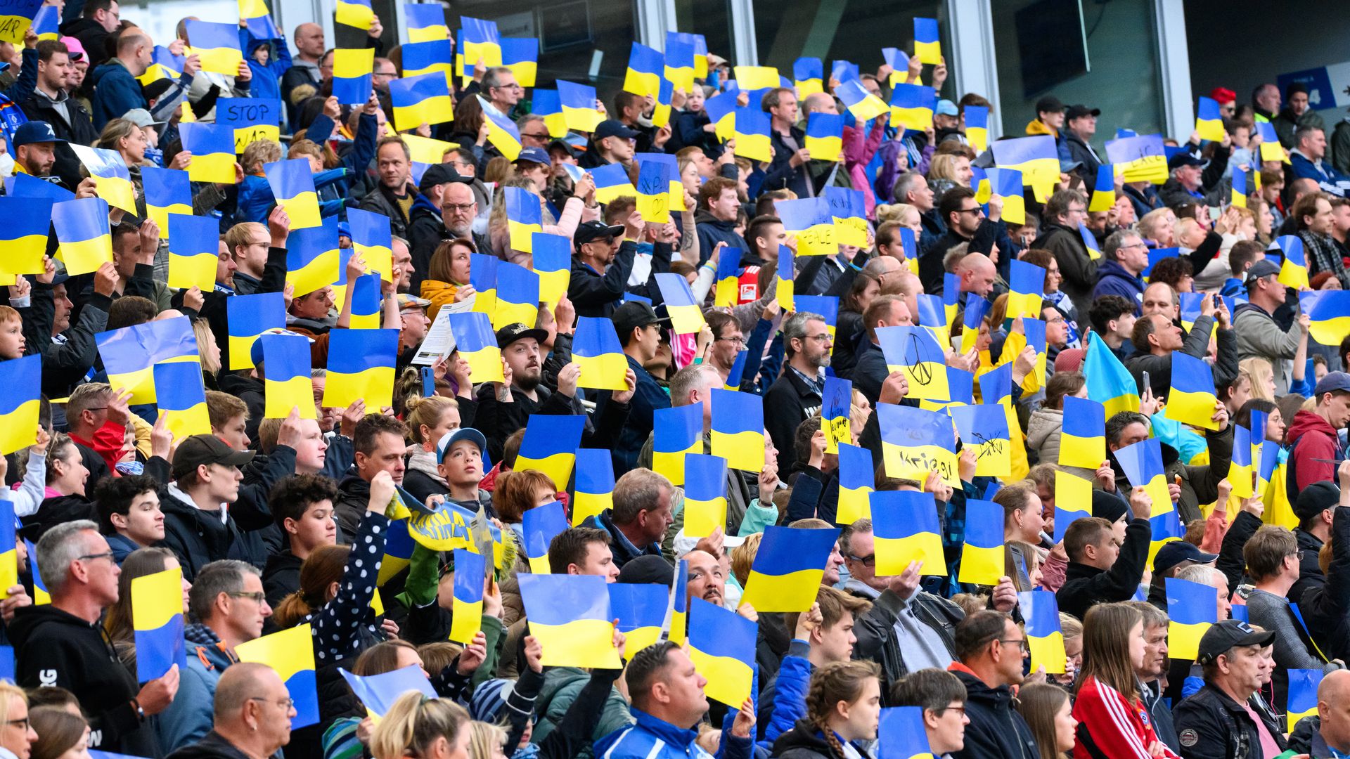 Benefit event "All-Stars for Ukraine", with the match "Hamburg & the World" against "DFB All-Stars" at Volksparkstadion.