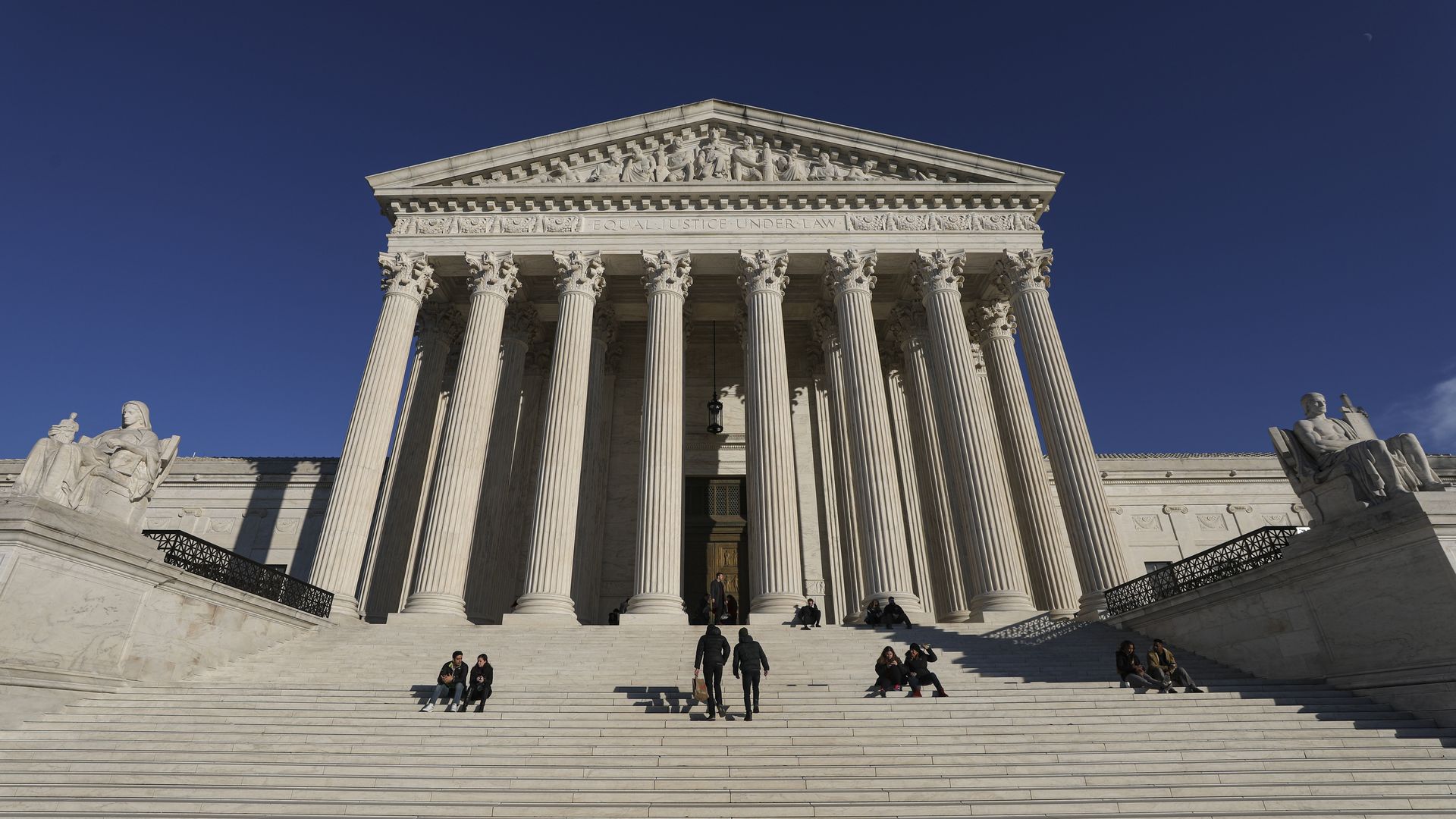 The Supreme Court of the United States building are seen in Washington D.C., United States on December 28, 2022.