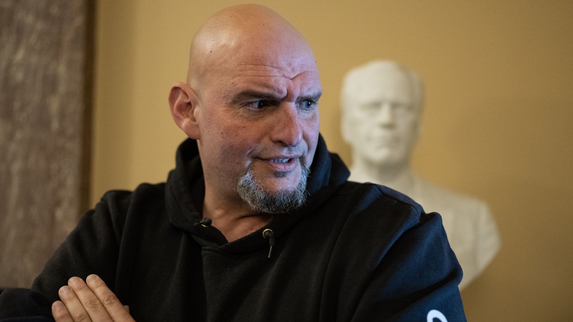 Sen. John Fetterman is seen in the U.S. Capitol on Thursday, December 19, 2024. 