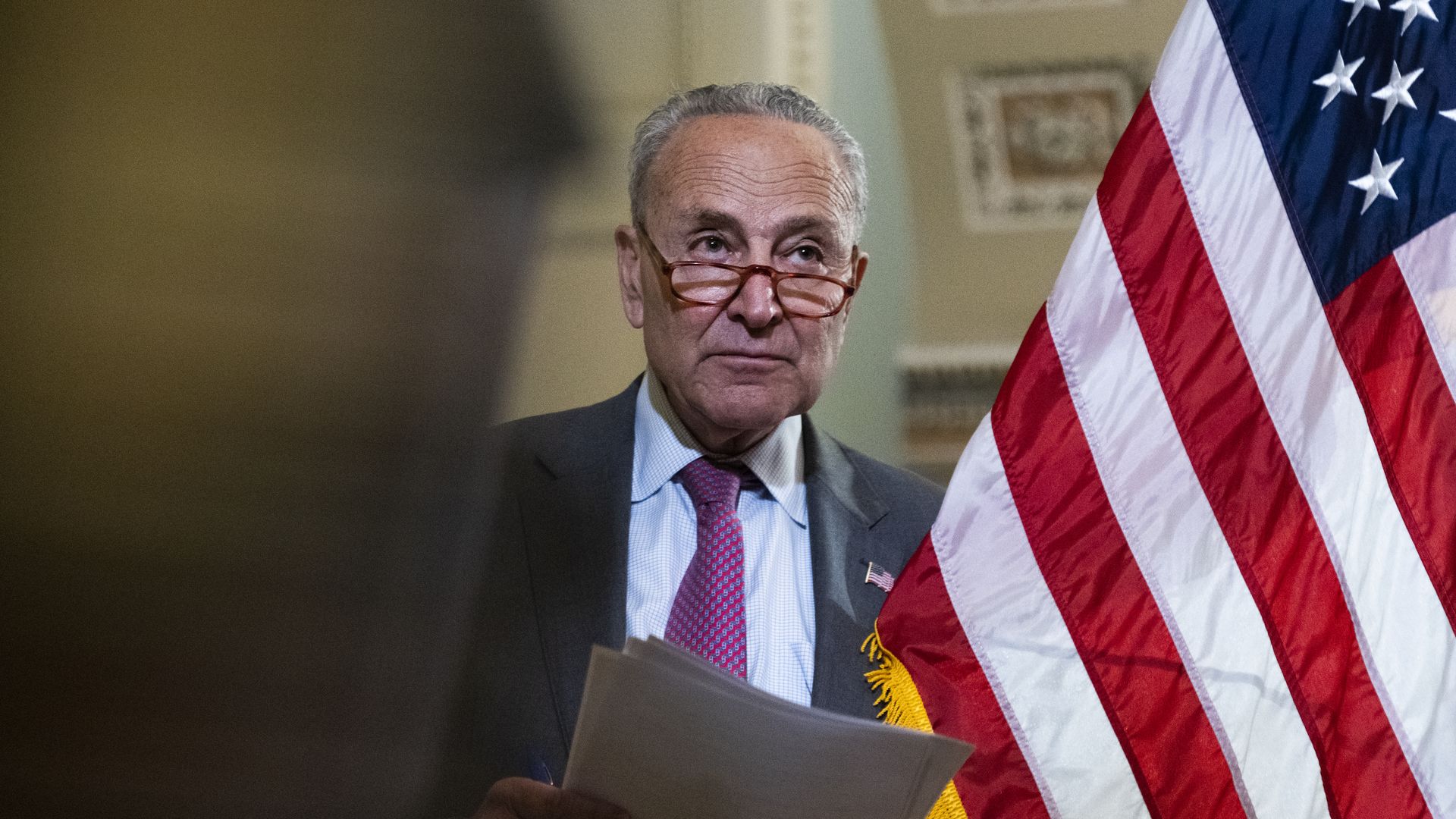 enate Majority Leader Charles Schumer, D-N.Y., conducts a news conference after senate luncheons in the U.S. Capitol, on Tuesday, May 24, 2022.
