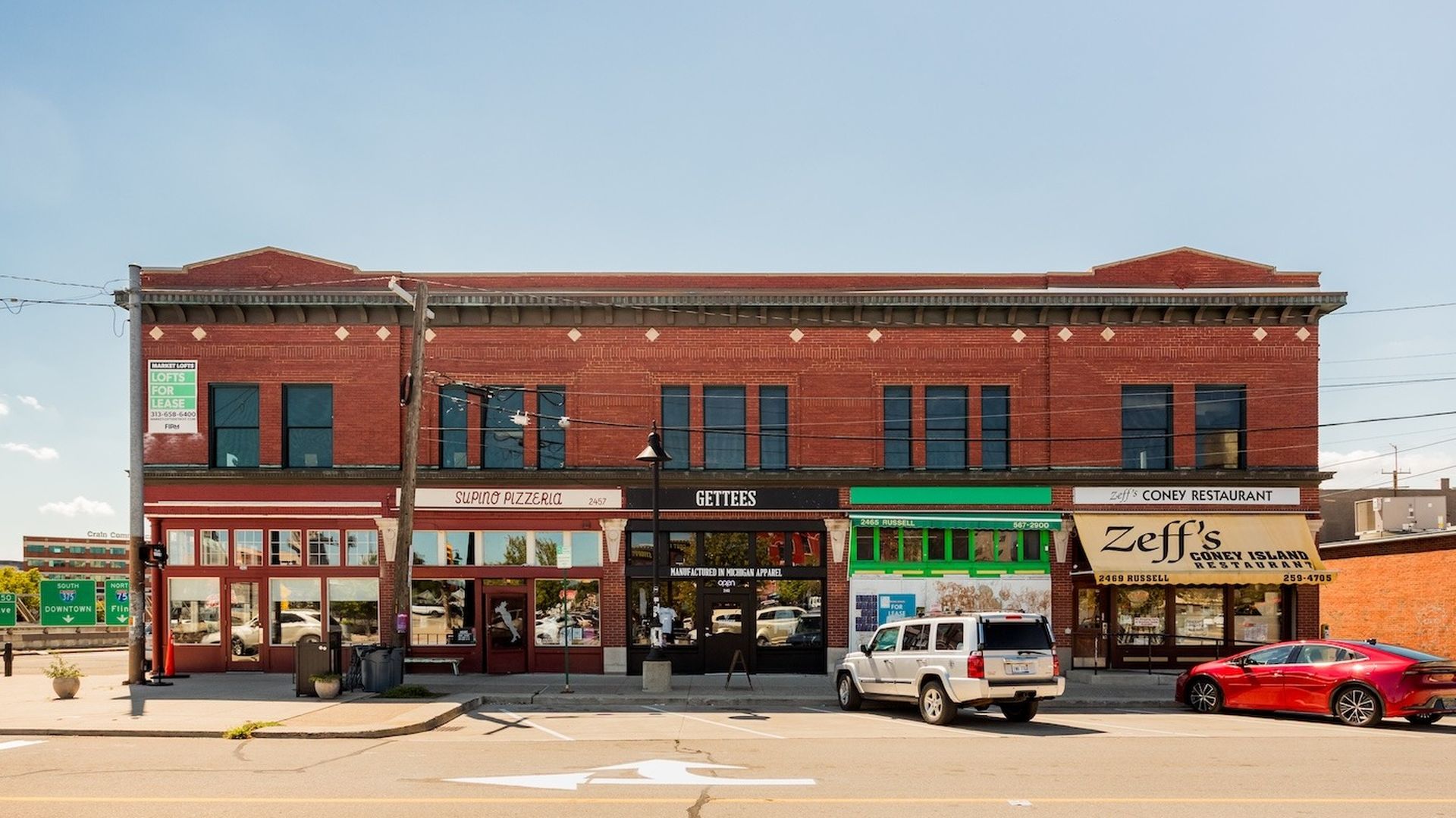 An exterior view of 2453 Russell, which is up for sale, along with 20 other Eastern Market properties.