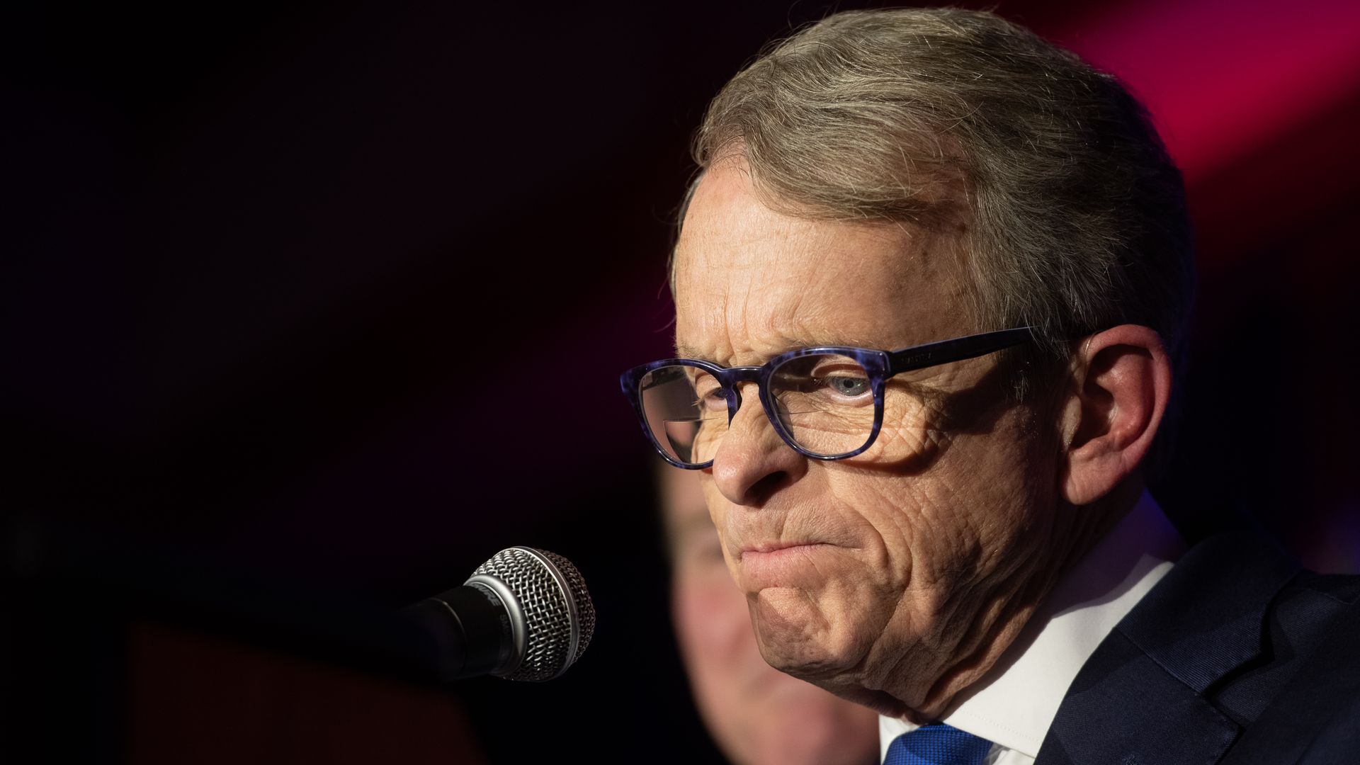  Ohio Republican Gov.  Mike DeWine gives his victory speech after winning the Ohio gubernatorial race at the Ohio Republican Party's election night party on November 6, 2018 in Columbus, Ohio. 