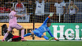 Inter Miami forward Gonzalo Higuain scores a goal against D.C. United. 