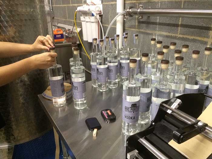 labeling-vodka-at-doc-porter's