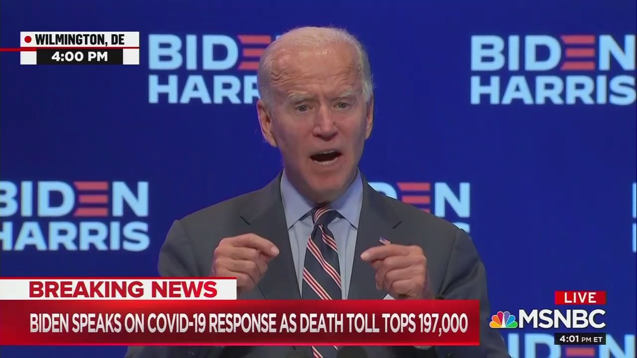 Biden: "I trust vaccines, I trust scientists, but I don’t trust Donald