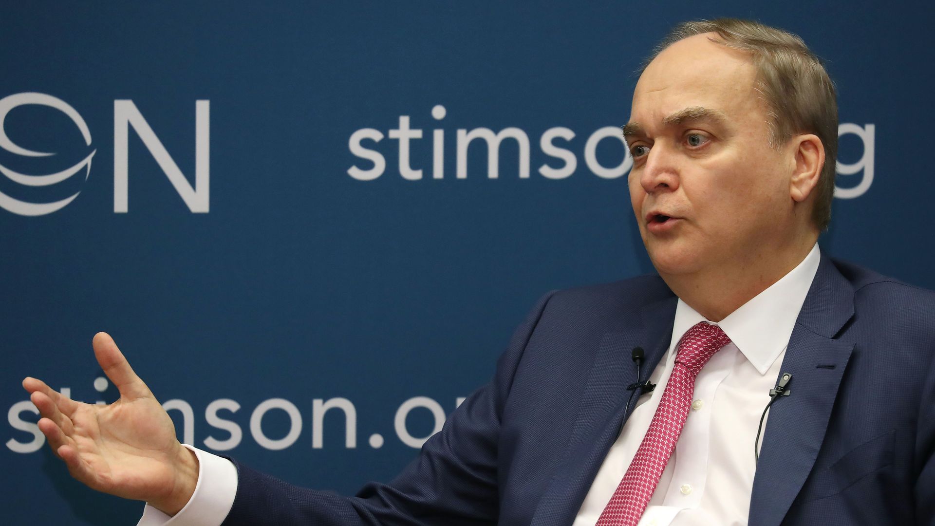 Russian Ambassador to the United States Anatoly Antonov speaks at an event