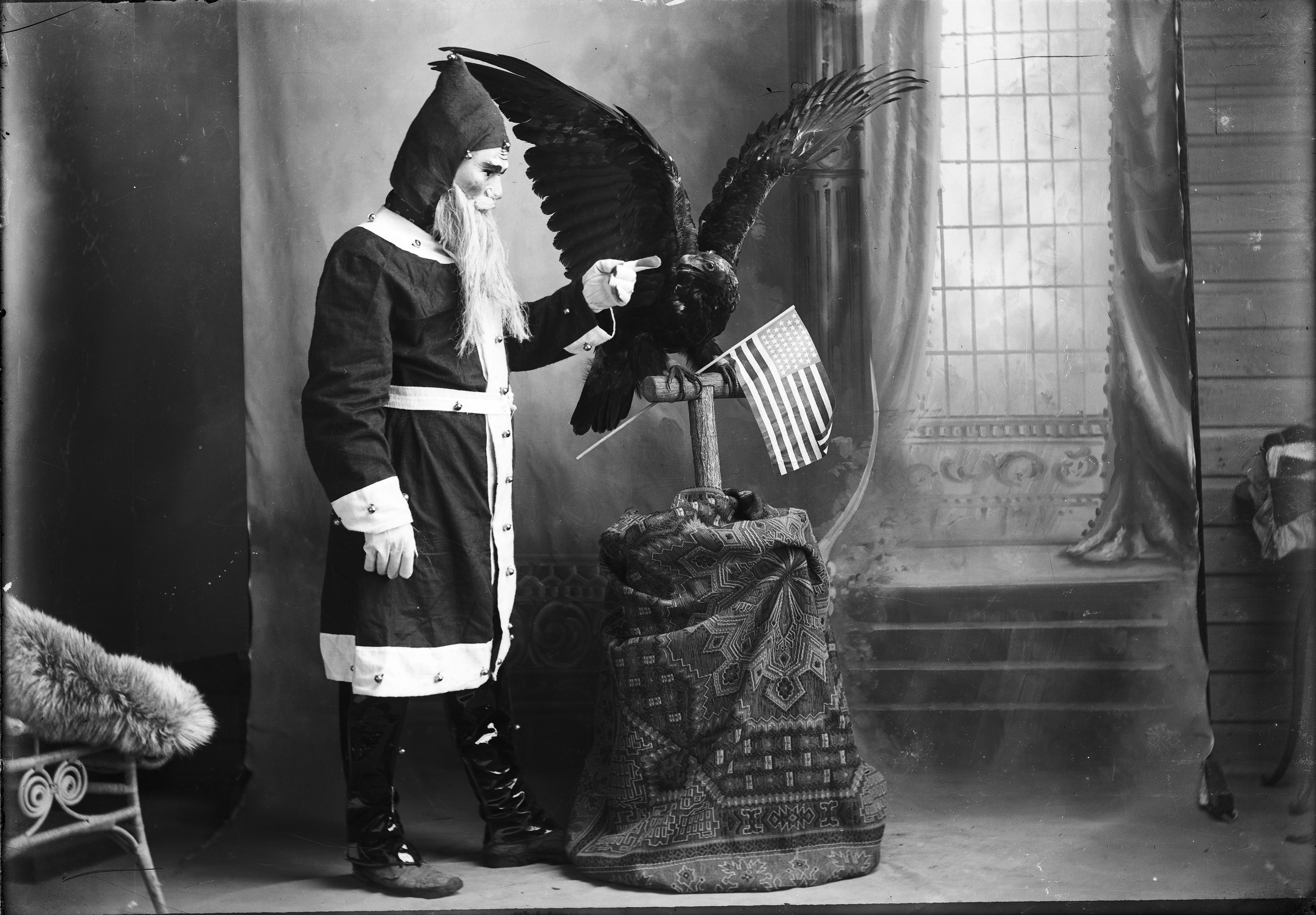 St. Nick and an eagle.