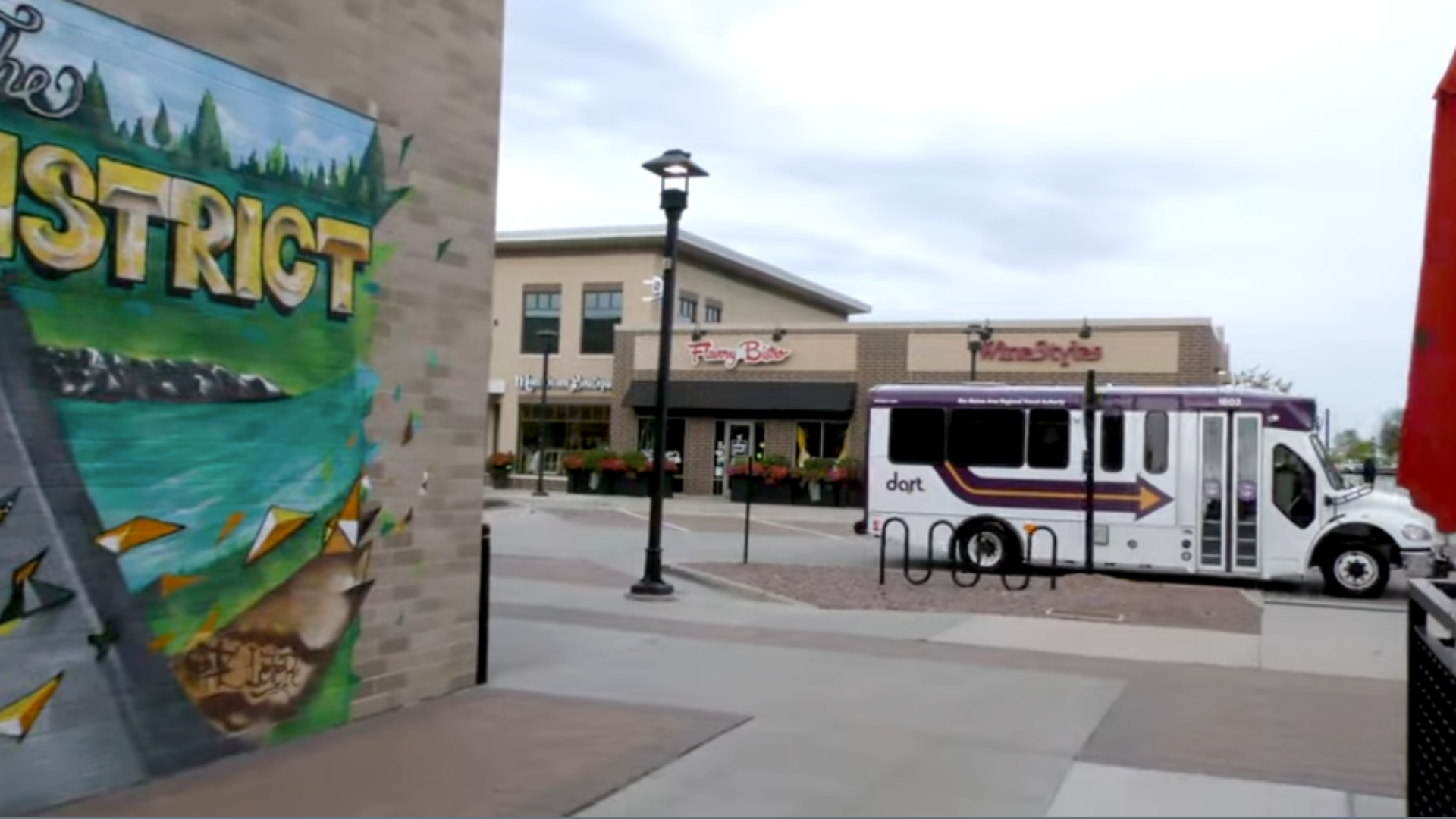 A photo of a DART bus.