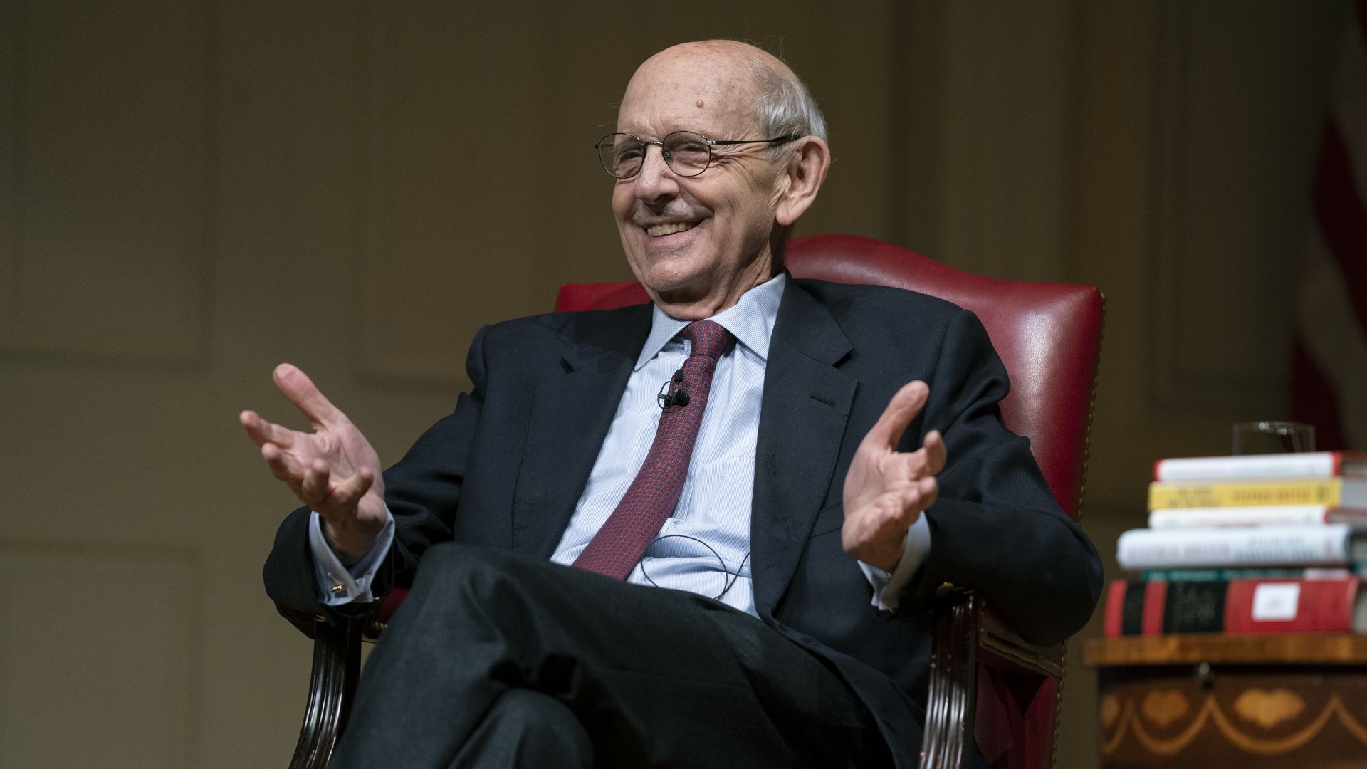 Supreme Court Justice Stephen Breyer speaks during an event at the Library of Congress for the 2022 Supreme Court Fellows Program hosted by the Law Library of Congress on February 17, 2022