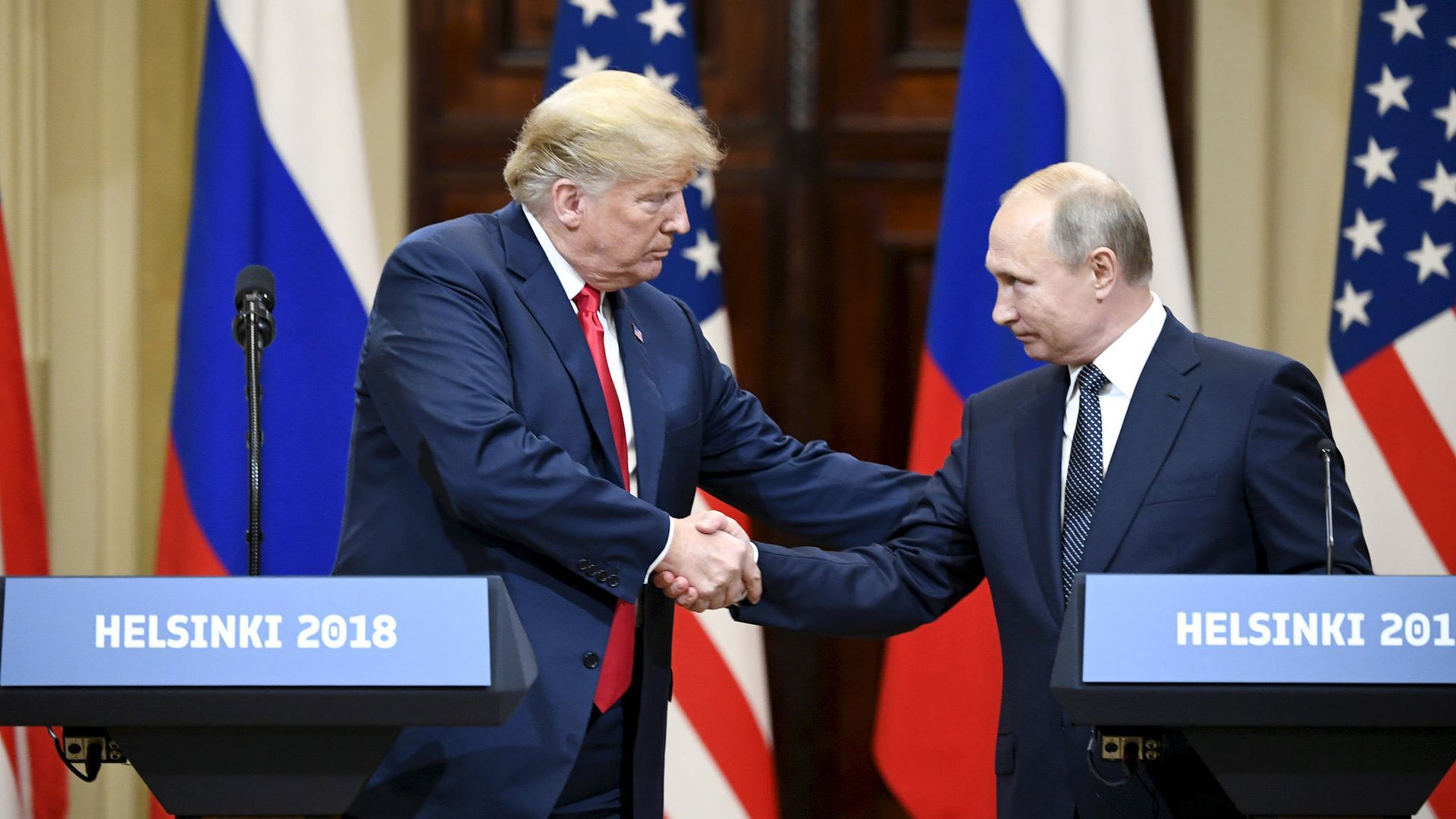 President Trump and Russian President Vladimir Putin. Photo: Xinhua/Lehtikuva/Jussi Nukari via Getty Images