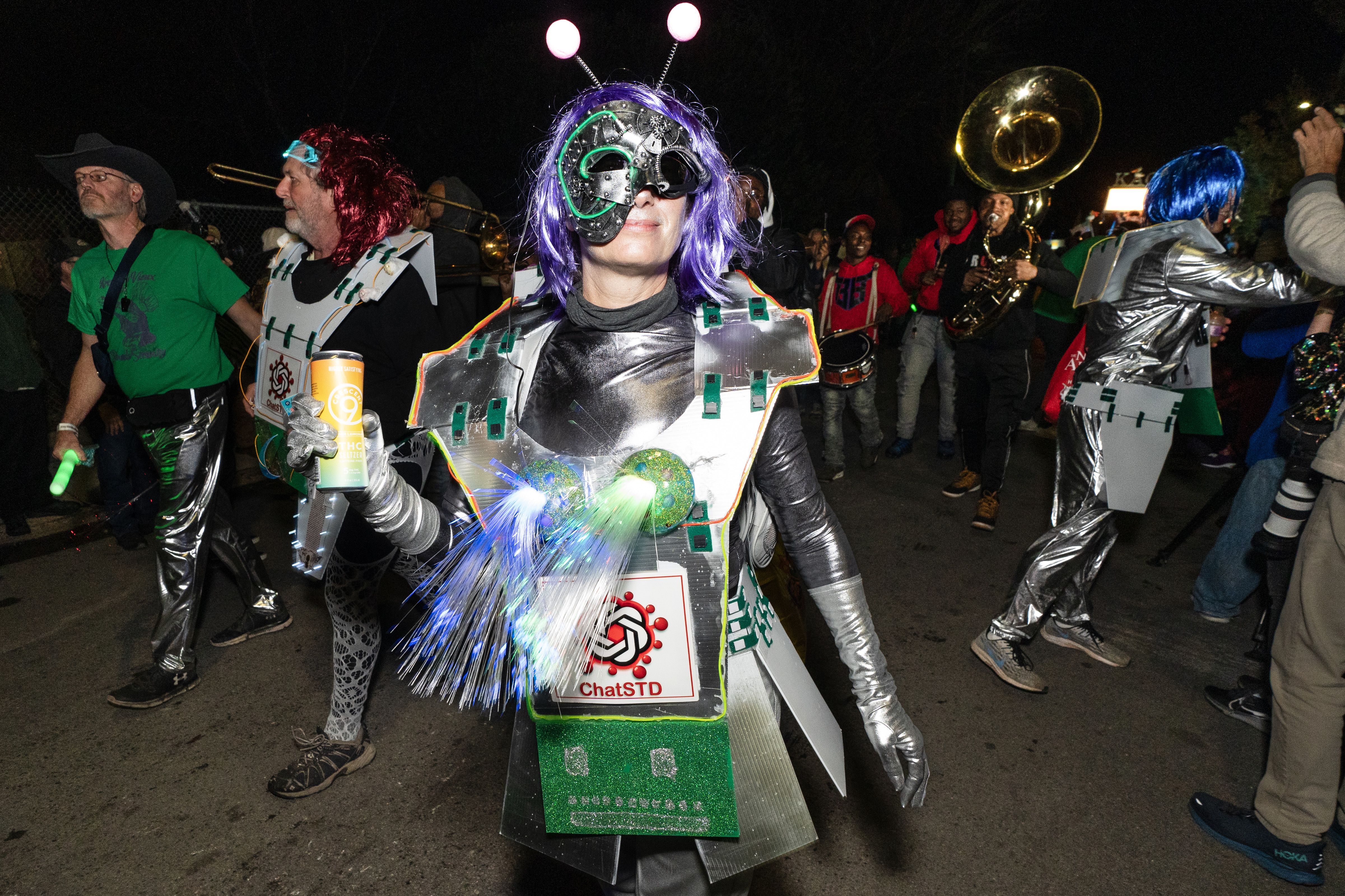 Photo shows someone dressed as ChatSTD