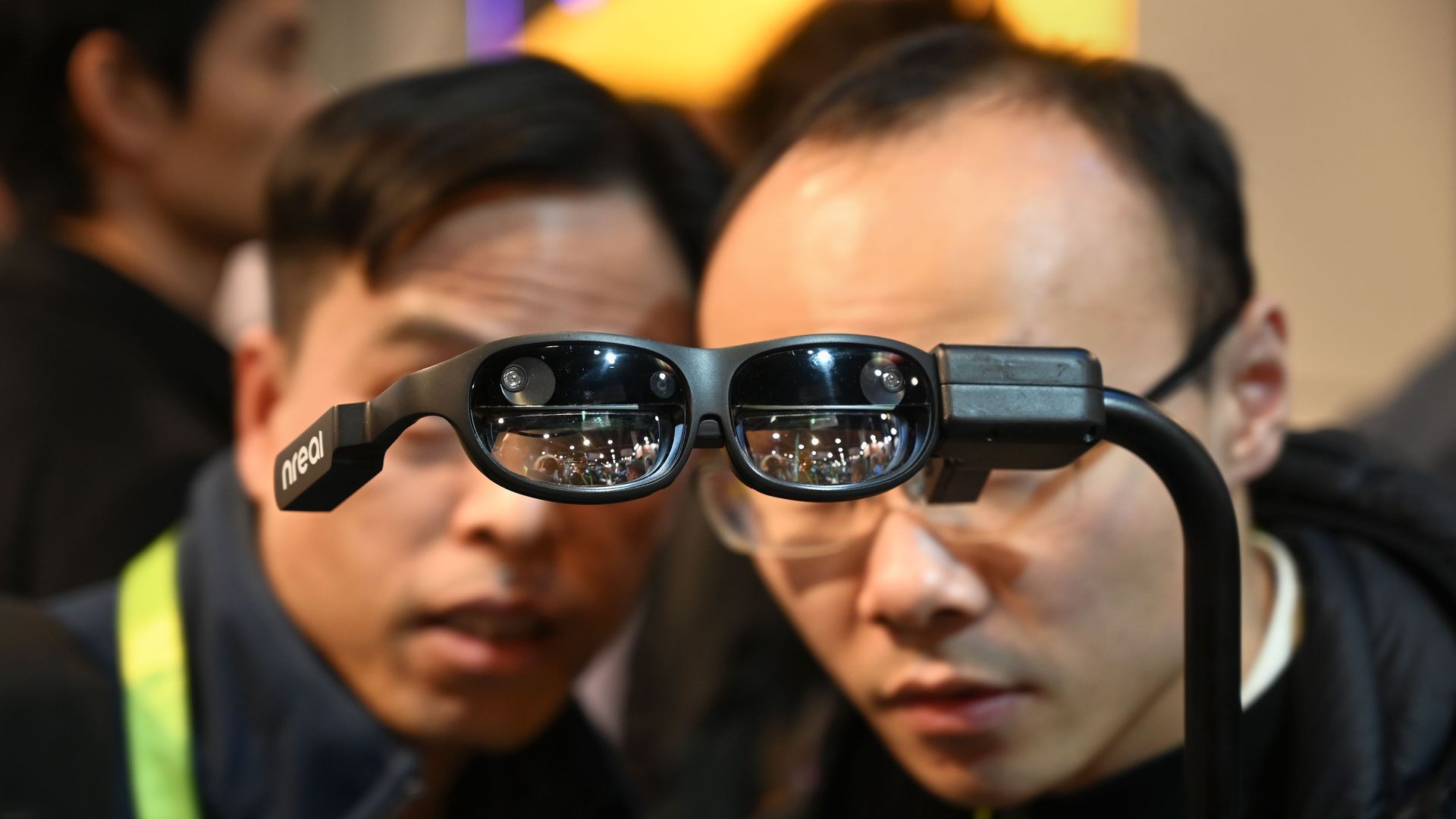 NReal augmented reality (AR) glasses, on the last day of CES 2019,