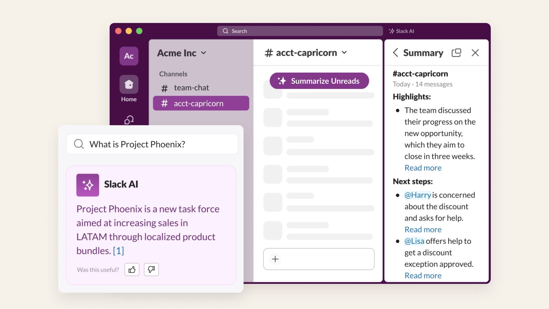 Slack taps AI to help workers catch up from time off