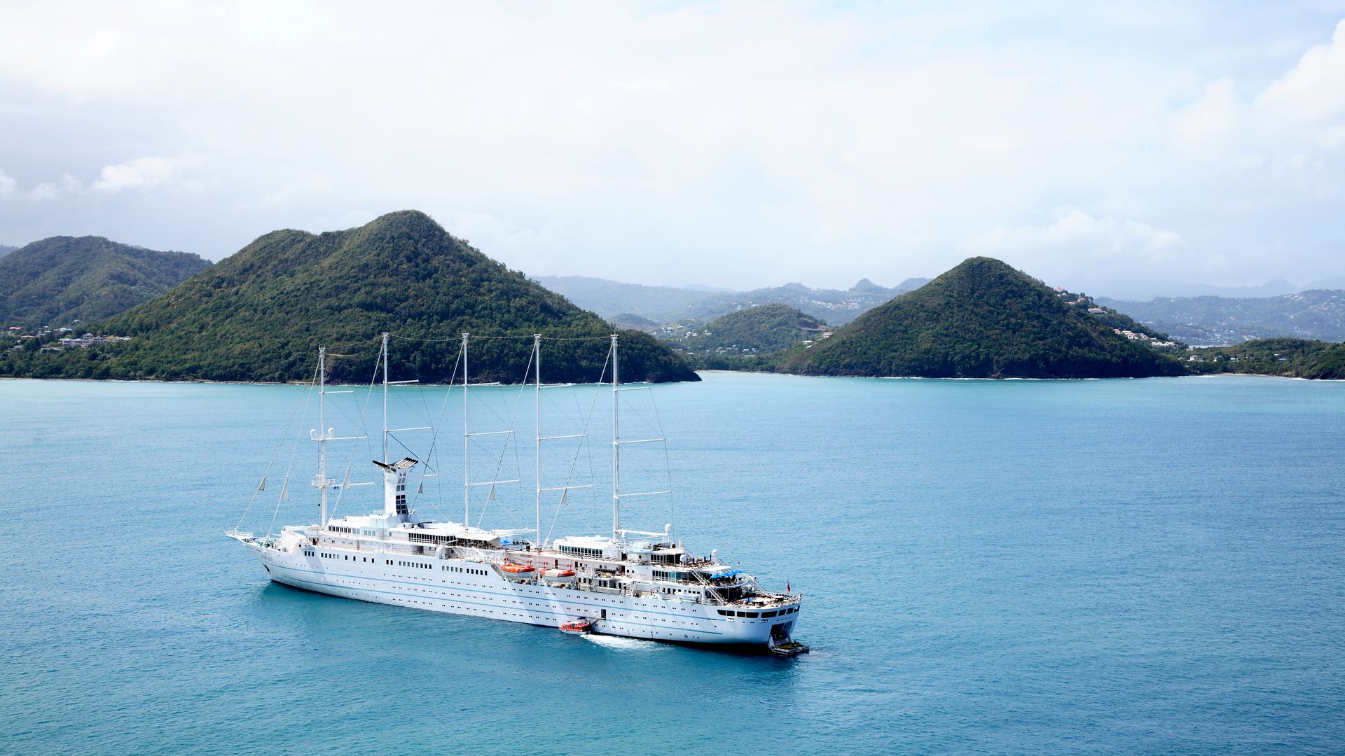 A cruise ship in St. Lucia