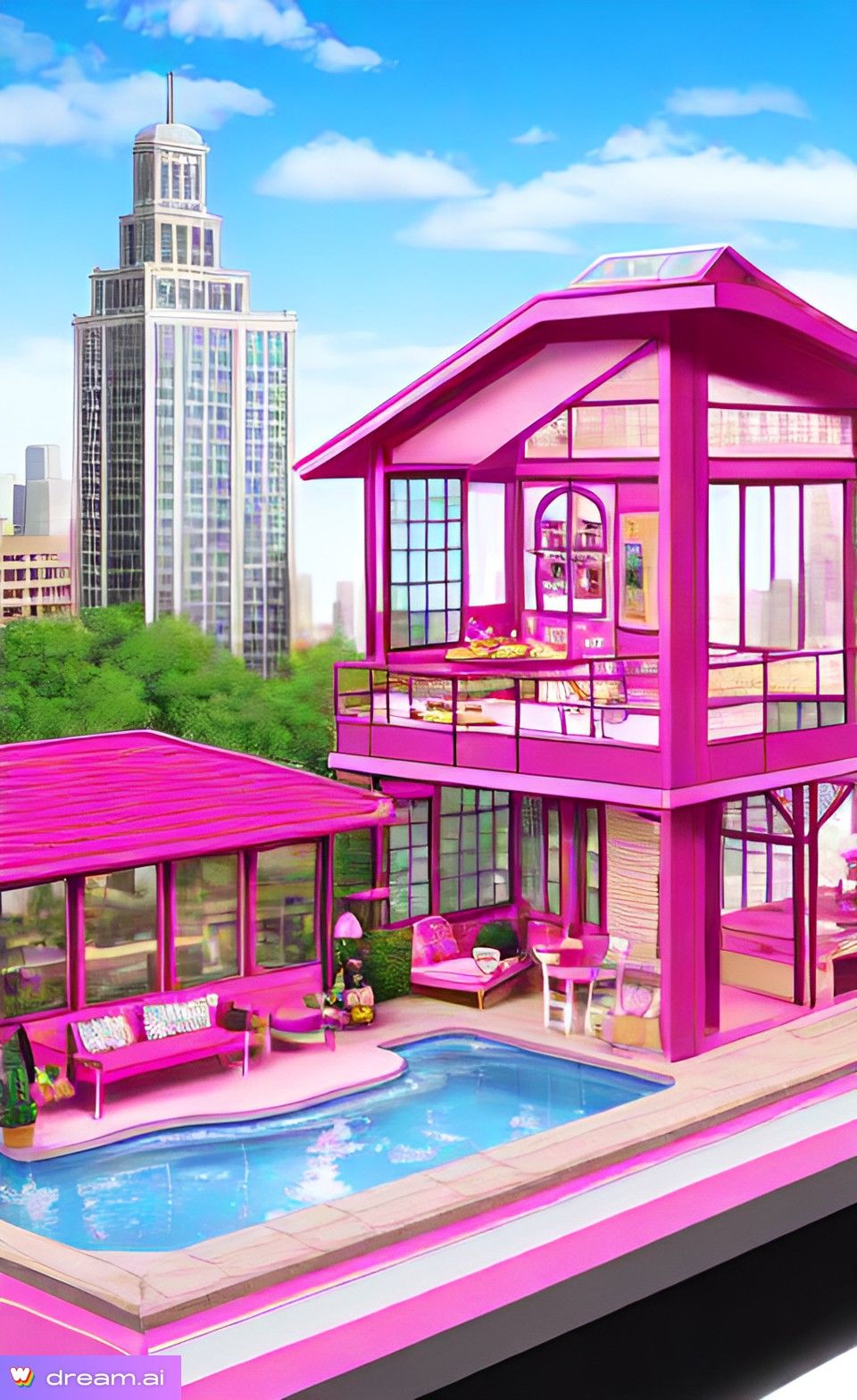 chicago high-rise style barbie home