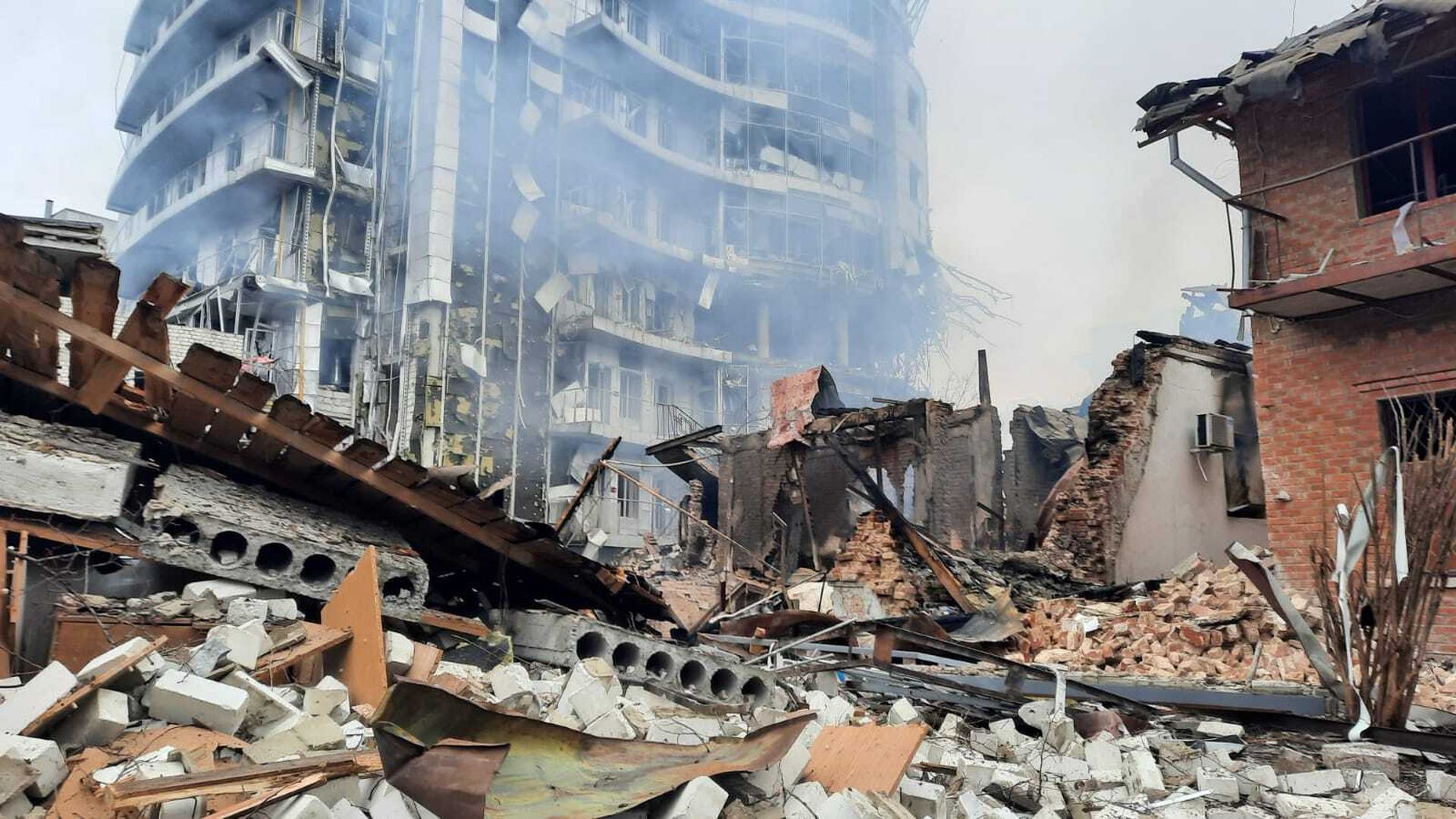 Devastation in Kharkiv