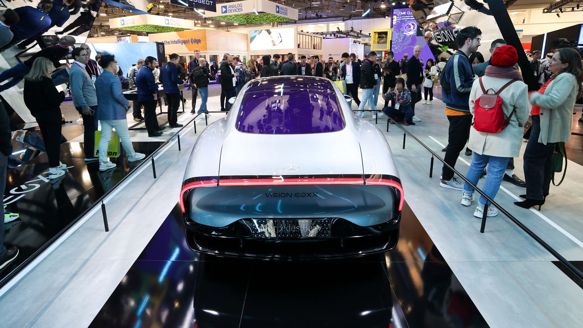 Mercedes VISION EQXX is displayed at CES.