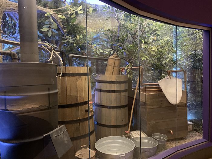 Moonshine still at the NASCAR Hall of Fame