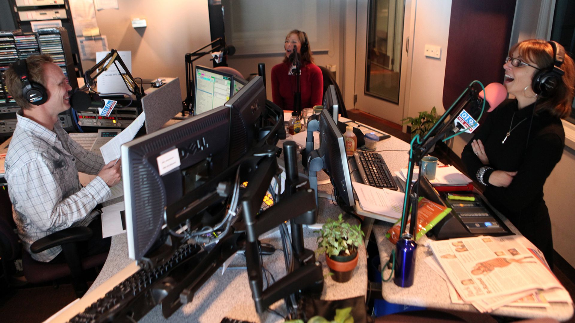 Photo of a radio studio