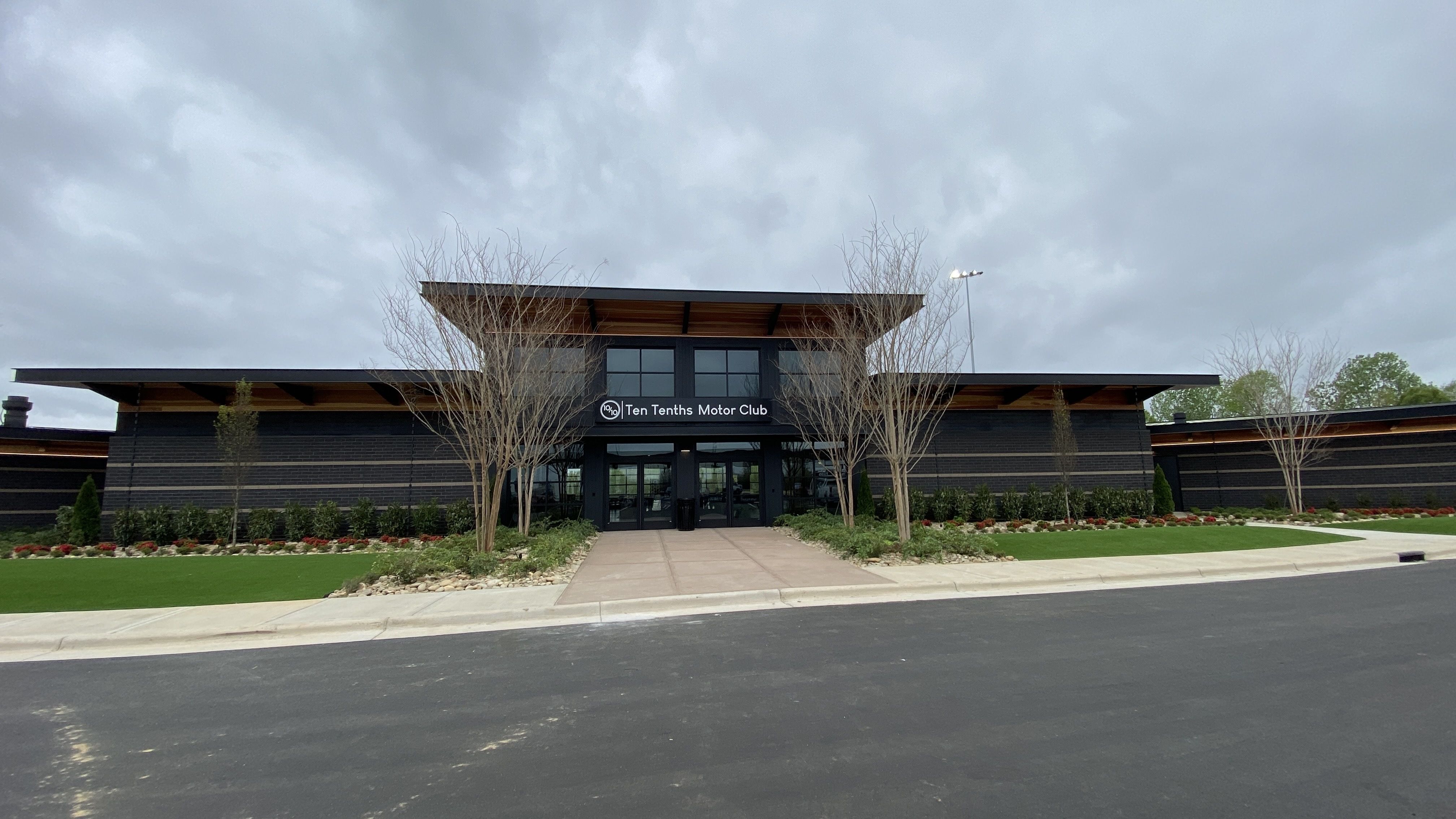 Entrance to the clubhouse at Ten Tenths Motor Club. 