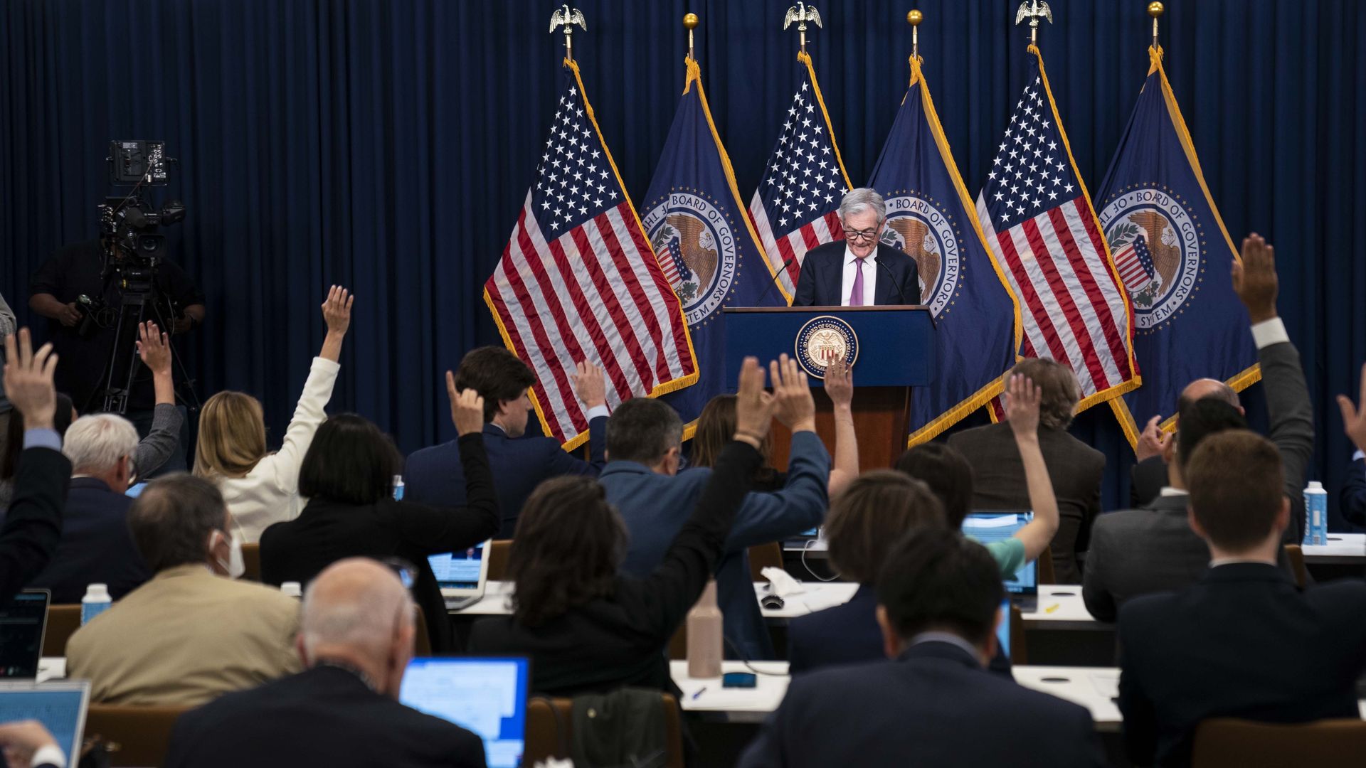 Fed Chair Jerome Powell at his news conference Wednesday.