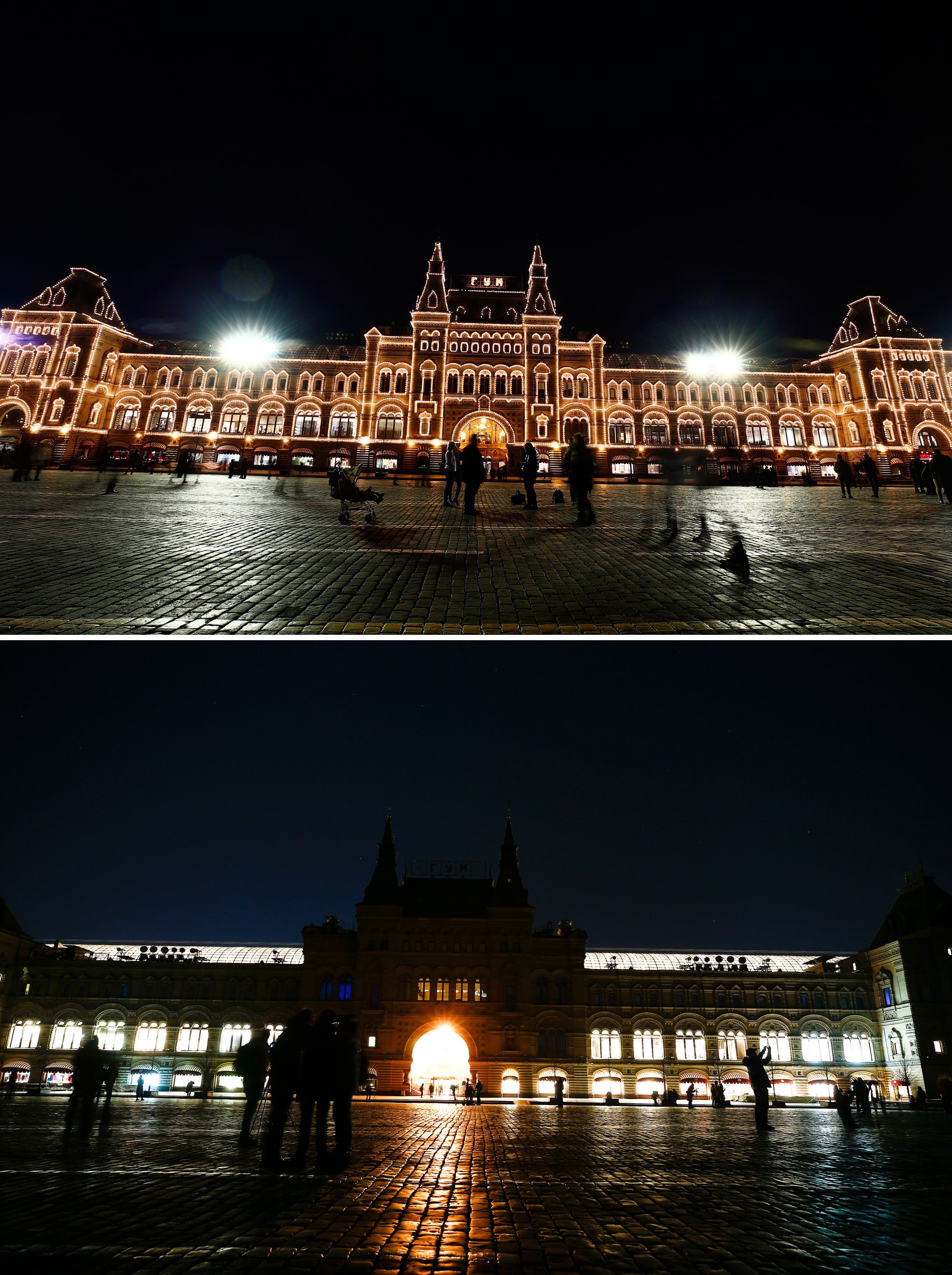  Red Square in Moscow, Russia, marks Earth Hour.