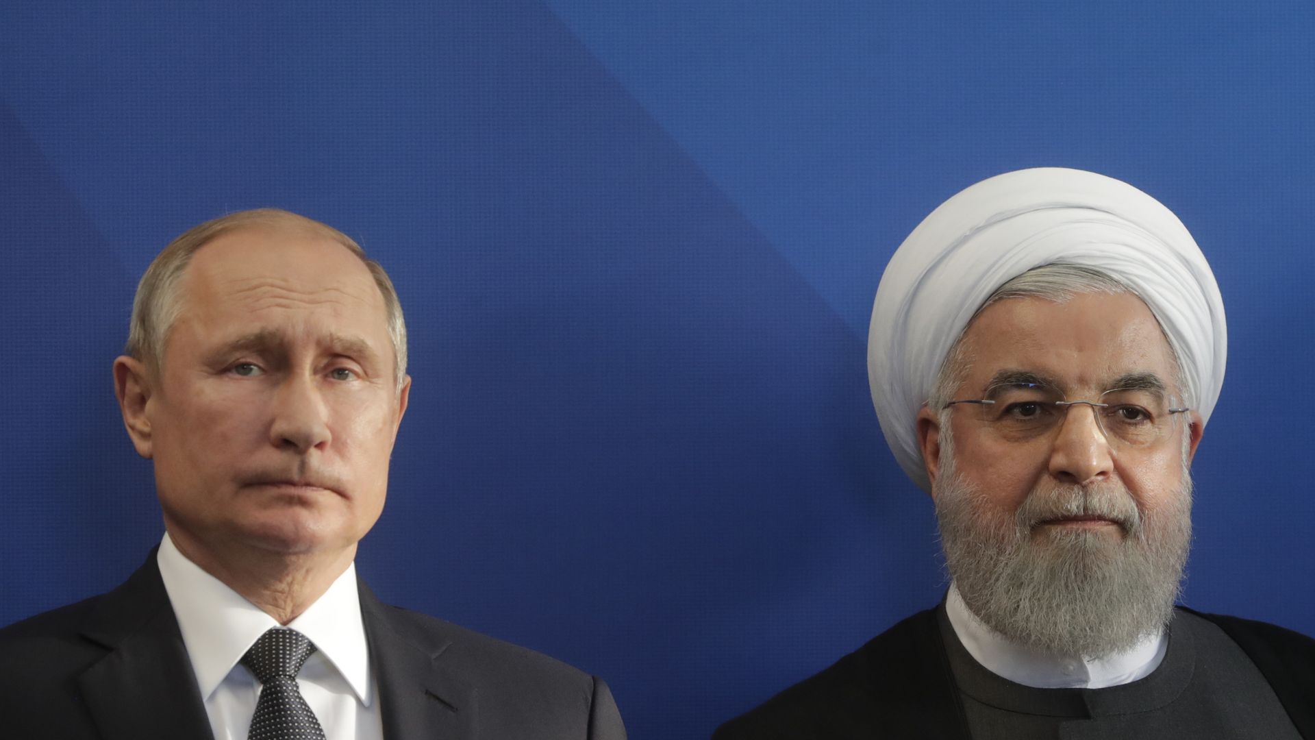  Russia's President Vladimir Putin and Iran's President Hassan Rouhani 