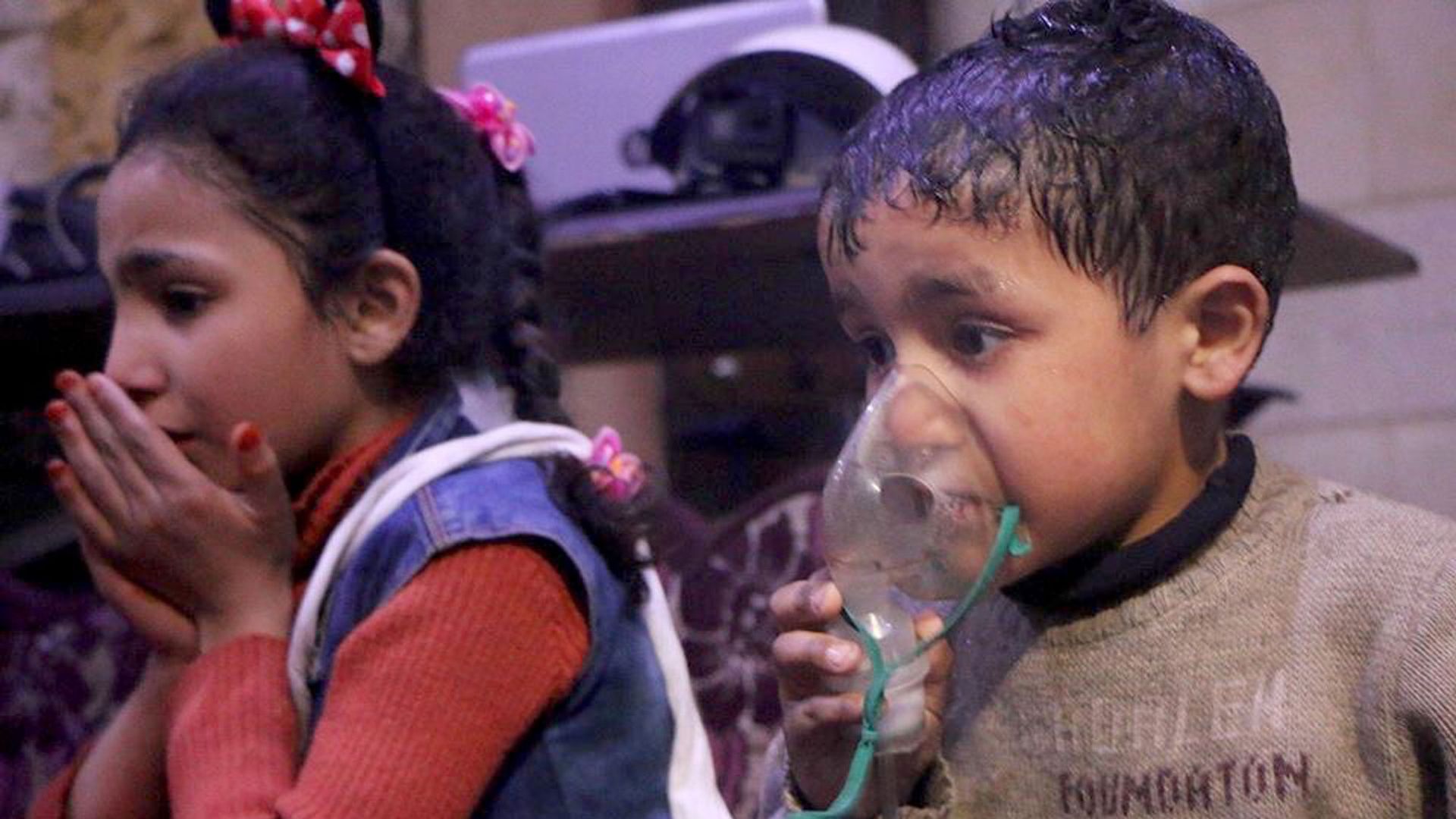 Victims of a chemical weapons attack