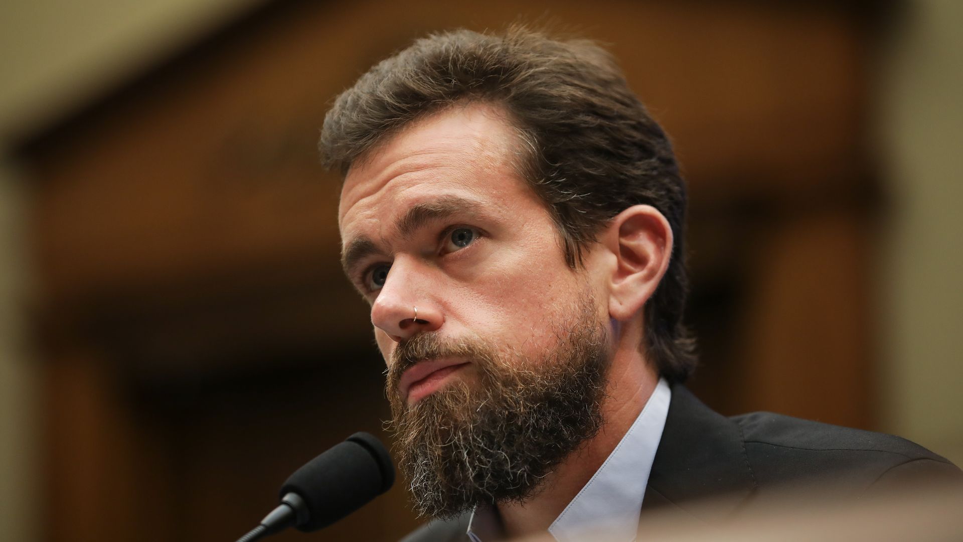 Twitter CEO Jack Dorsey in a suit. 