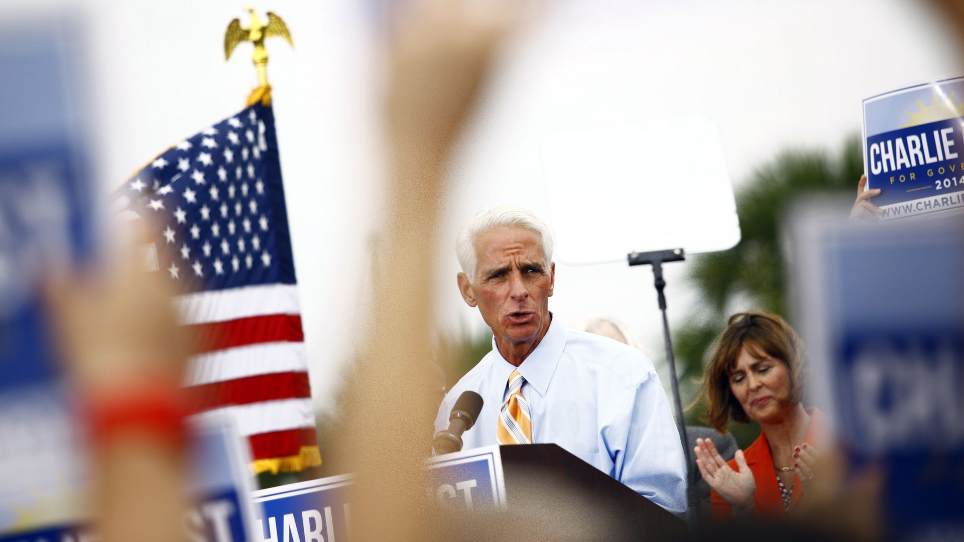 Charlie Crist at a podium