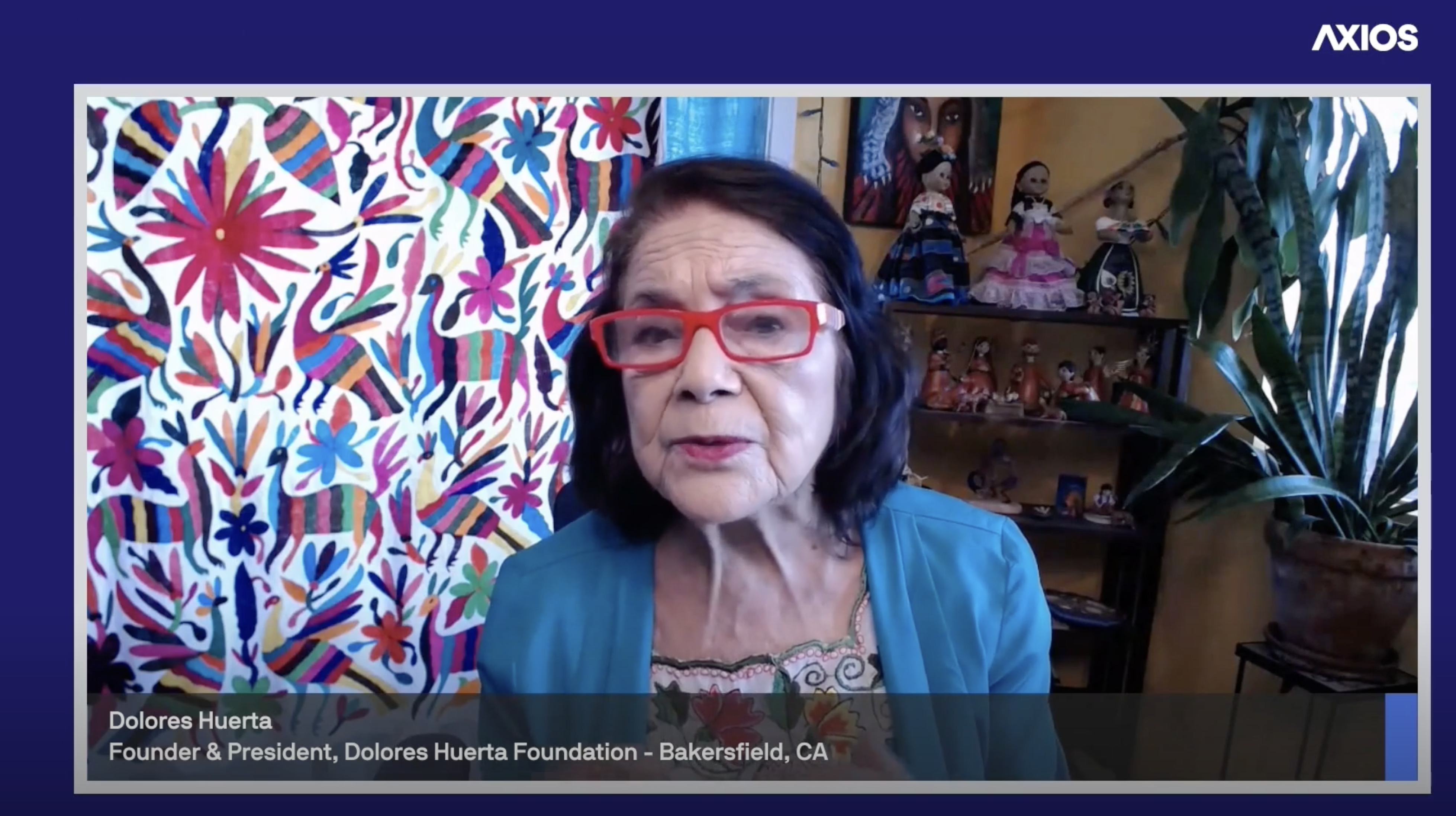 Huerta speaking to Axios in 2021.