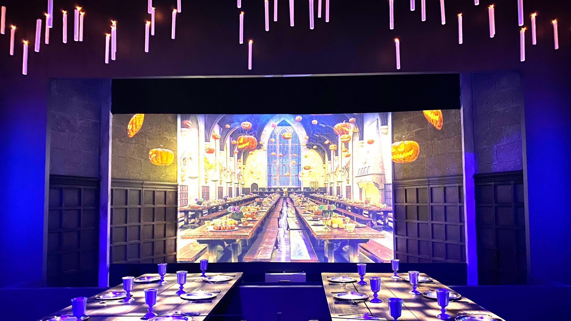 The Great Hall in the Hogwarts Castle at the Franklin Institute's Harry Potter: The Exhibition. Photo: Taylor Allen/Axios 