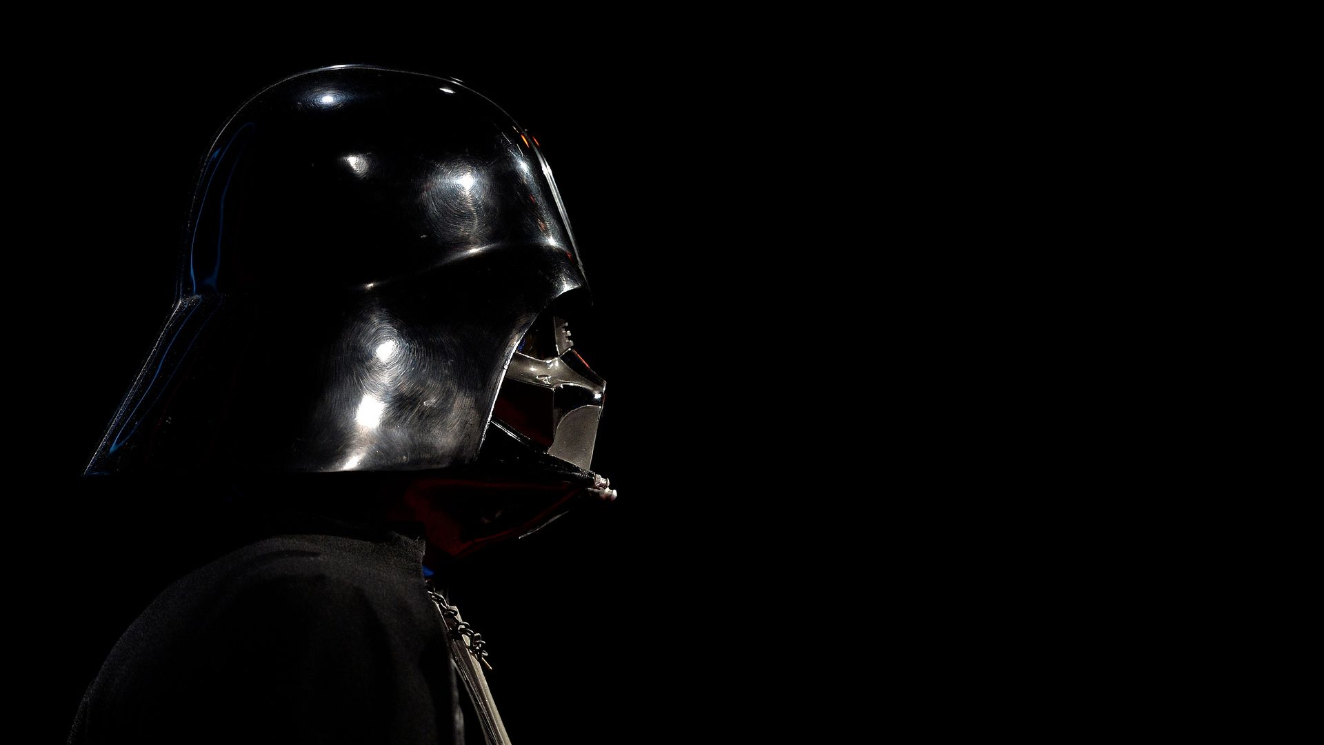A profile view of Darth Vader