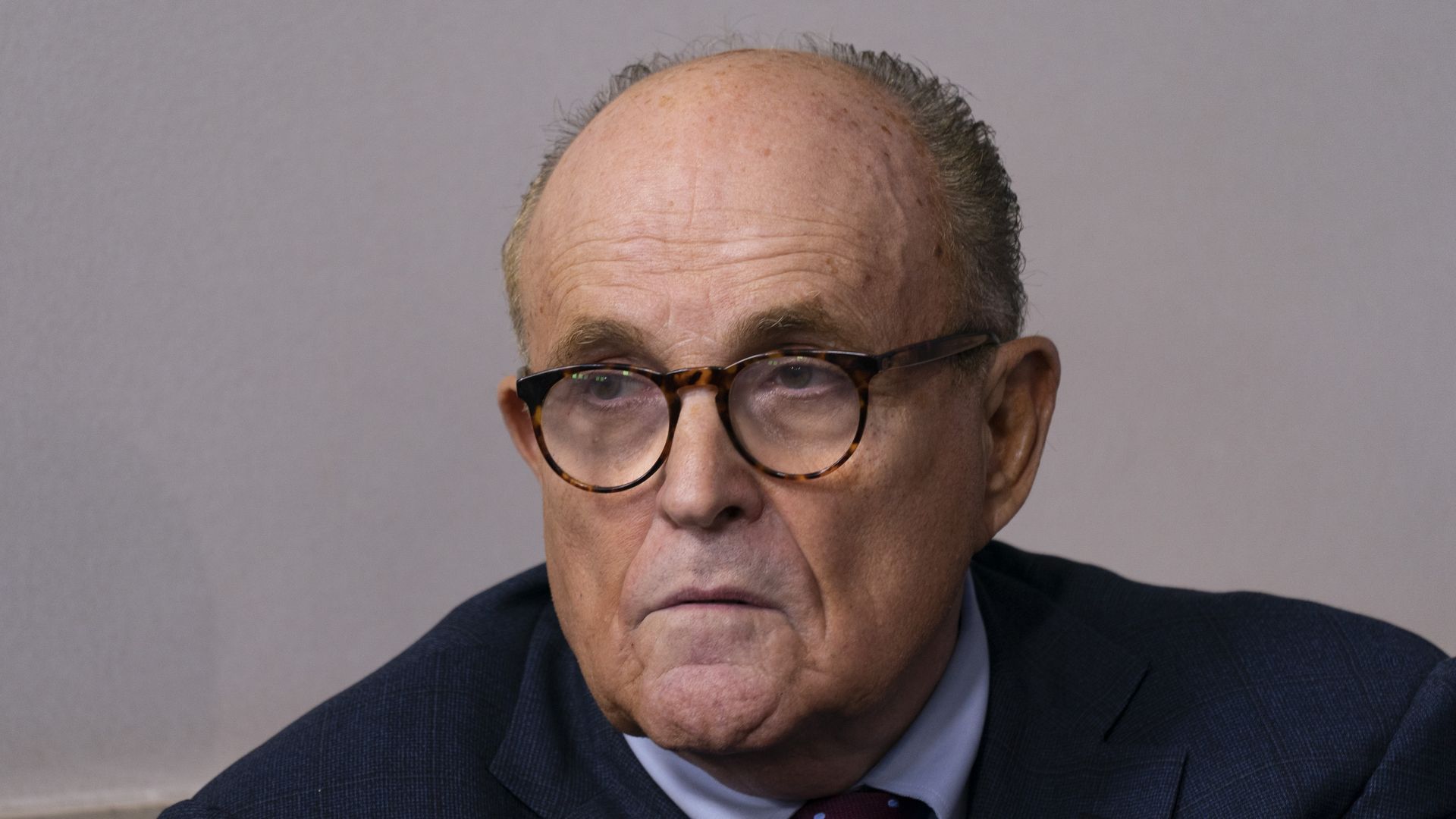 Rudy Giuliani in the James S. Brady Press Briefing Room at the White House in Washington, D.C., U.S., on Sunday, Sept. 27, 2020.