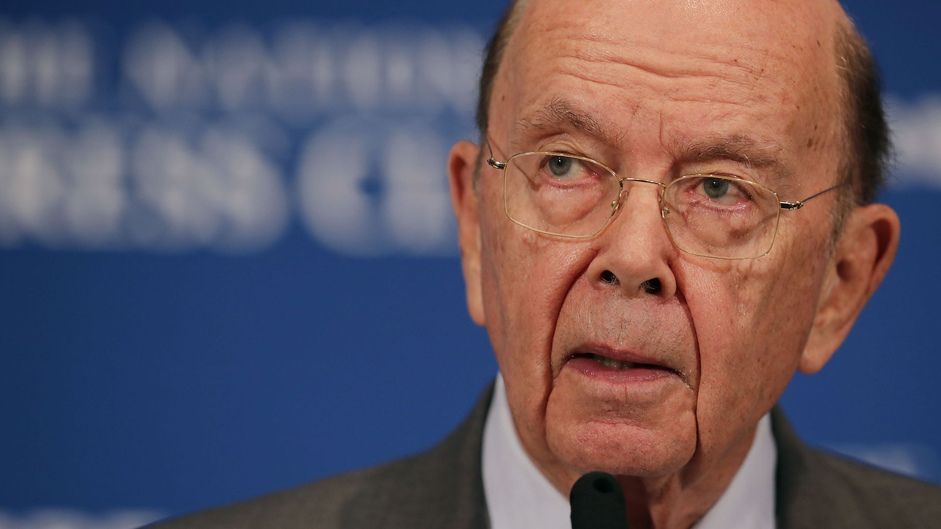 Commerce Secretary Wilbur Ross speaking at a May event