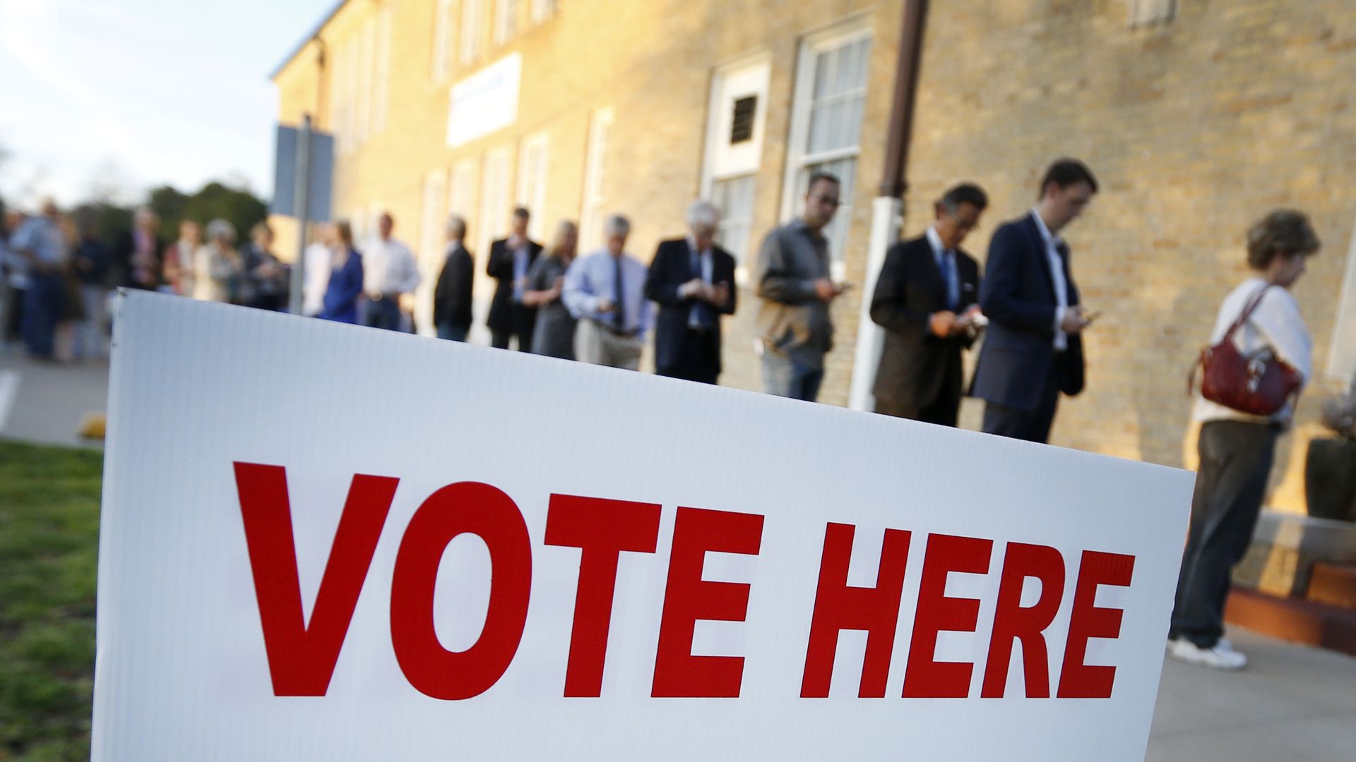 A line to vote.