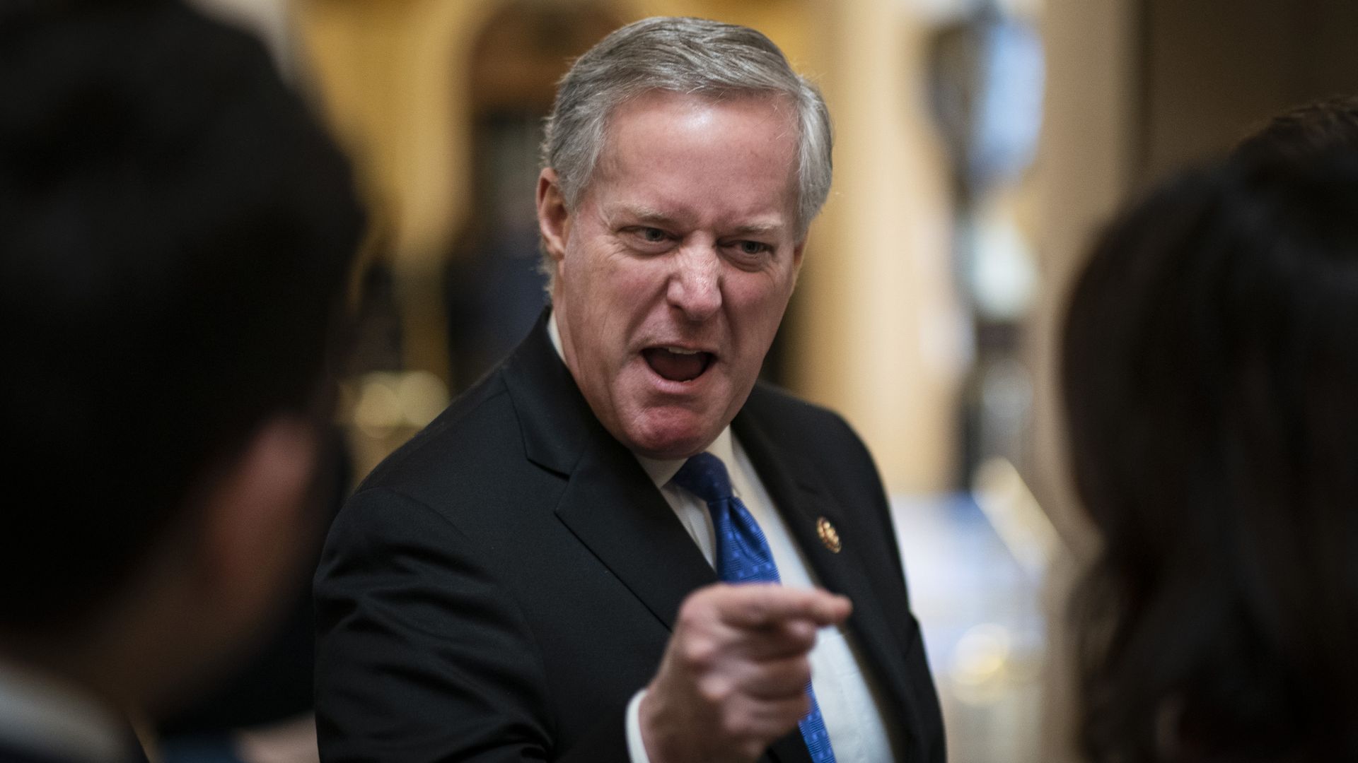 Rep. Mark Meadows (R-NC) speaks to reporters in Statuary Hall at the U.S. Capitol