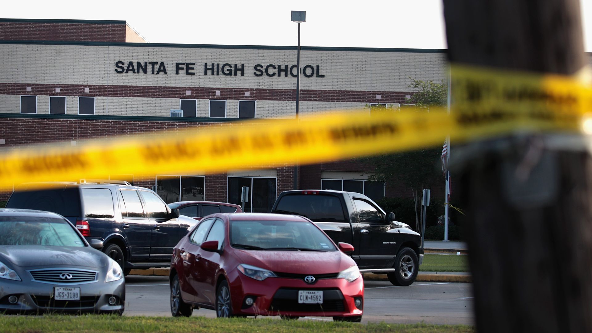 Santa Fe High School parking lot.