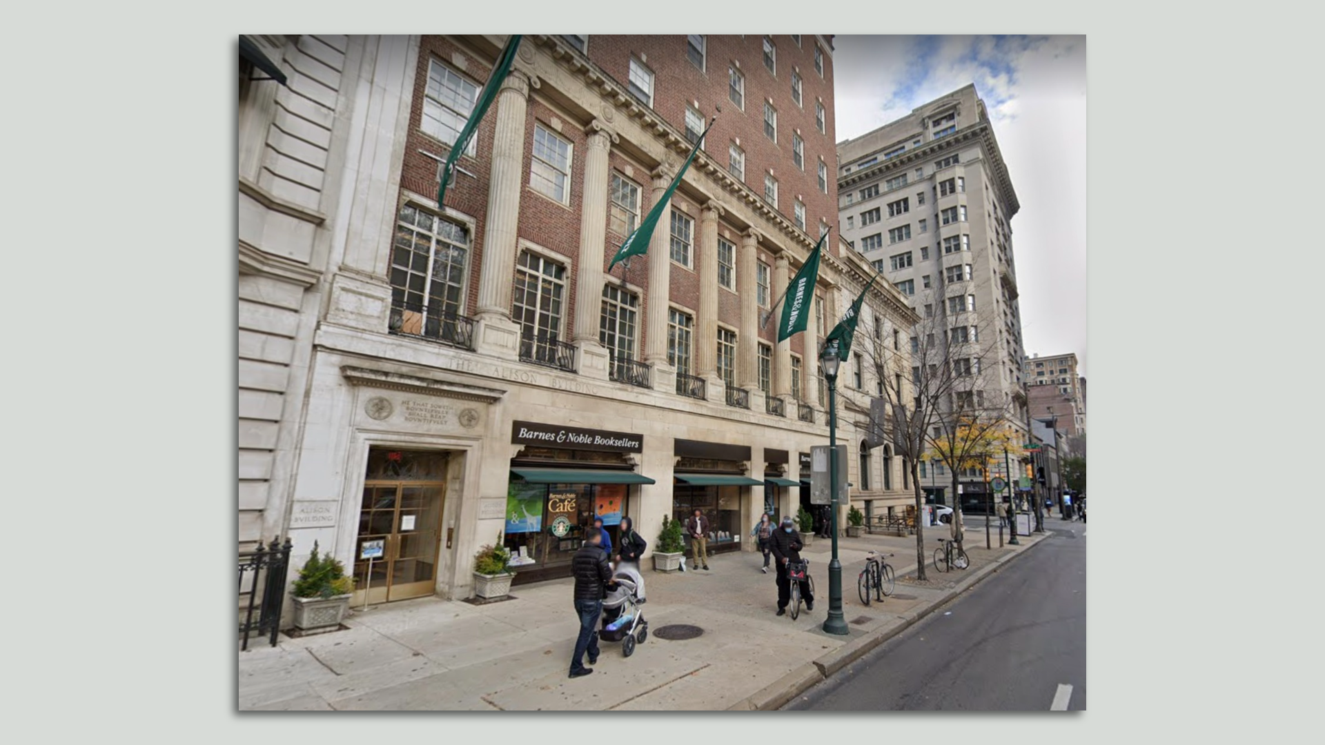 A view of the Barnes and Noble store on Walnut Street in Philadelphia