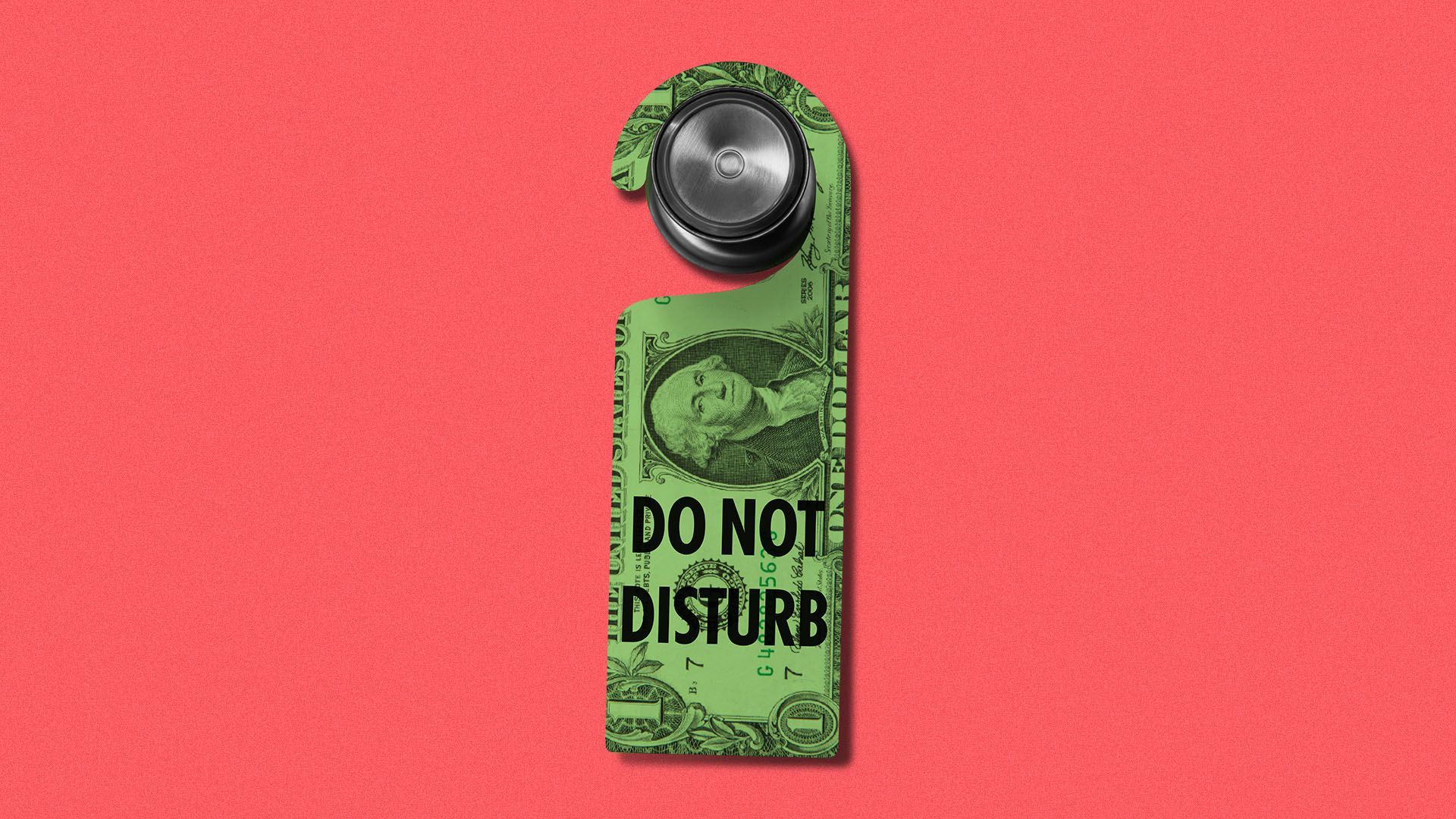 Illustration of a "do not disturb" sign on a door