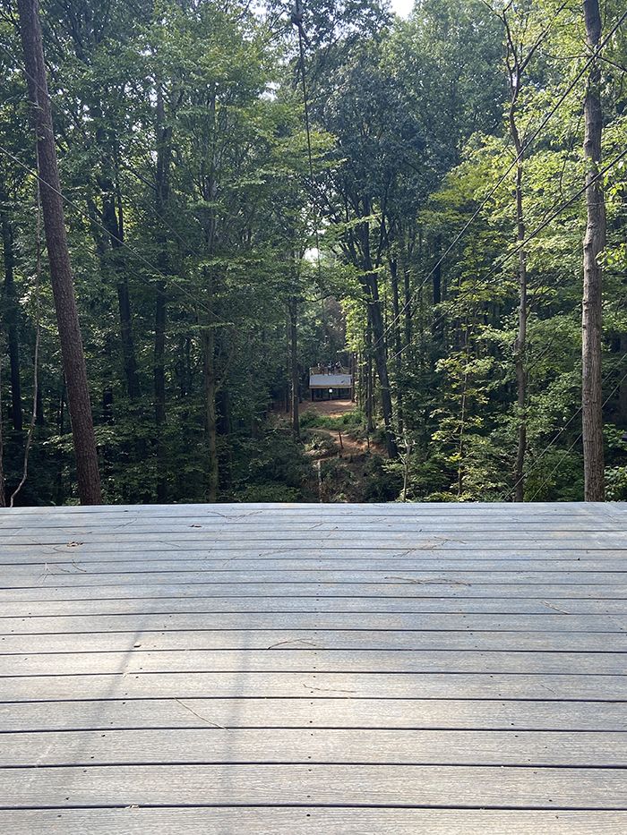 One of two new ziplines at the Whitewater Center. Photo: Ashley Mahoney/Axios