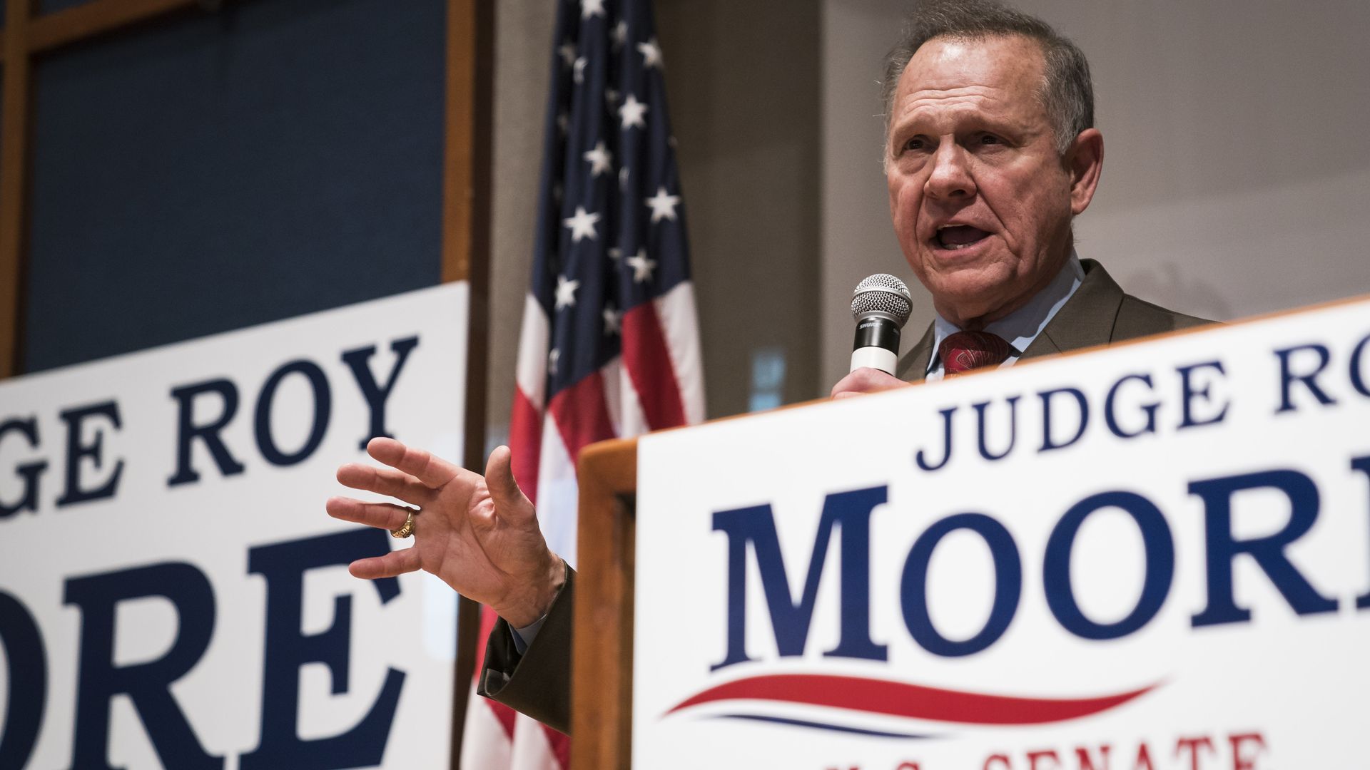 Roy Moore campaigning for senate